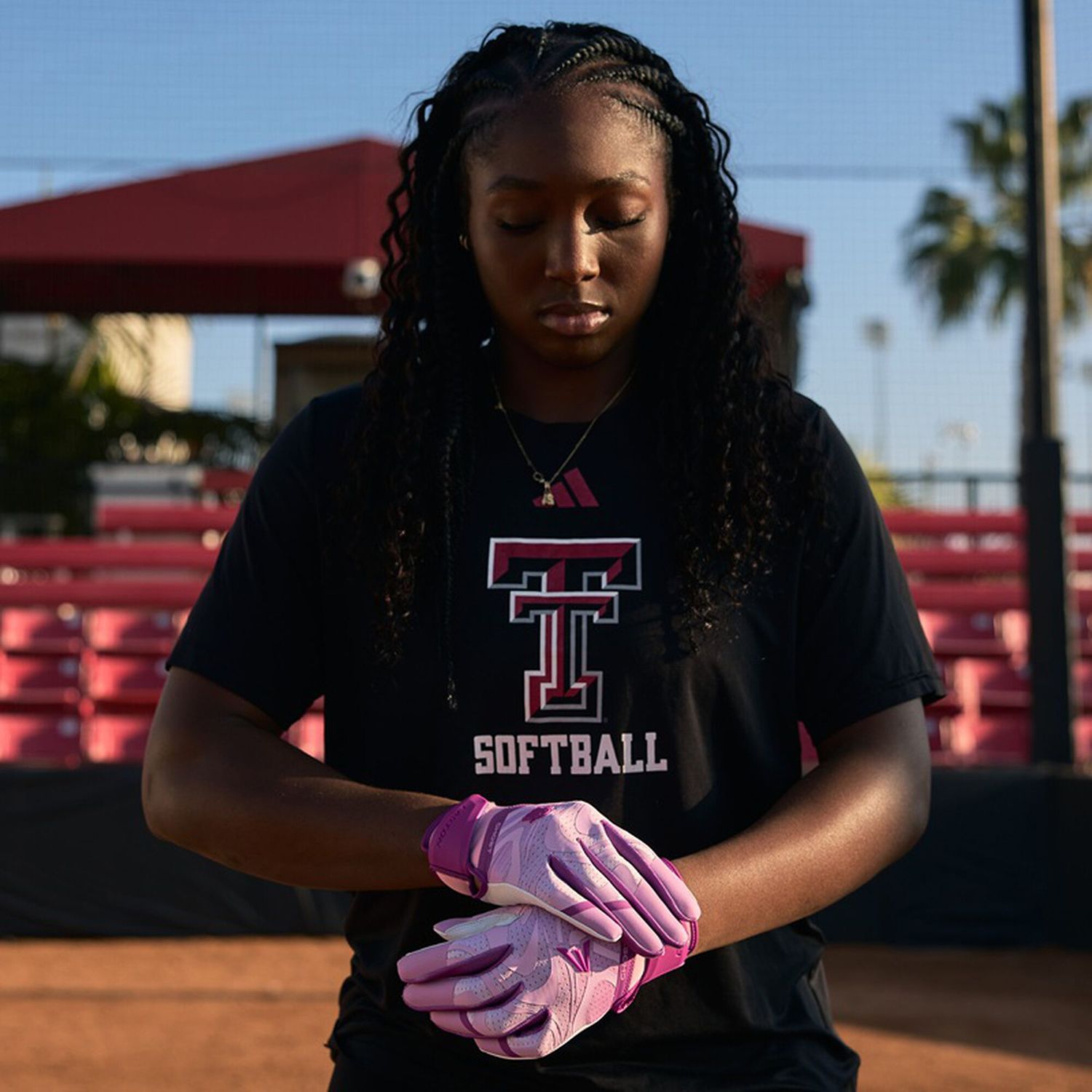 Easton Adult Ghost Ethos Unlimited Lilac Fastpitch Batting Gloves product image