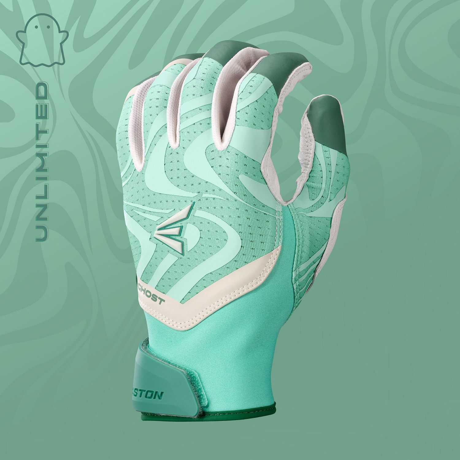 Easton Youth Ghost Ethos Unlimited Green Fastpitch Batting Gloves product image