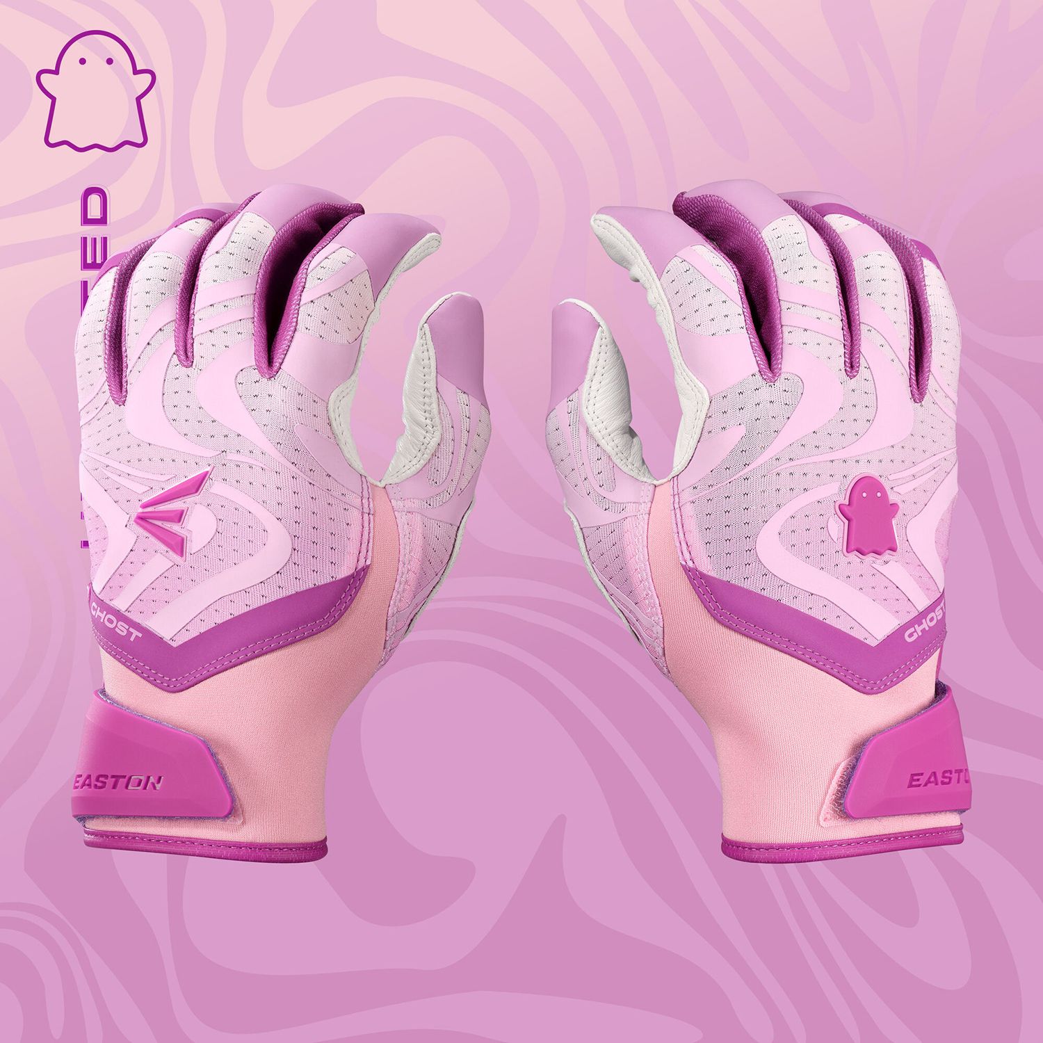 Easton Youth Ghost Ethos Unlimited Lilac Fastpitch Batting Gloves product image
