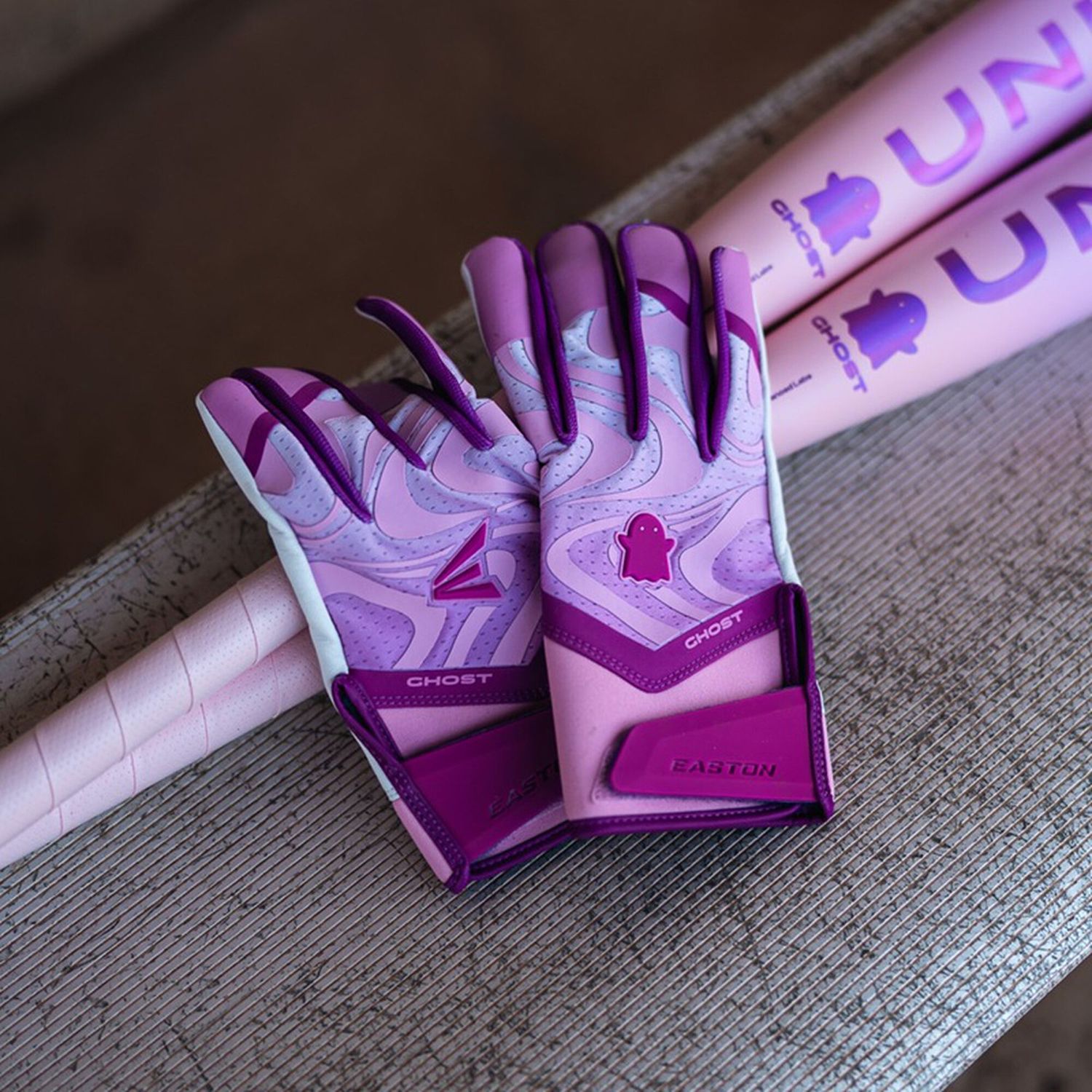 Easton Youth Ghost Ethos Unlimited Lilac Fastpitch Batting Gloves product image