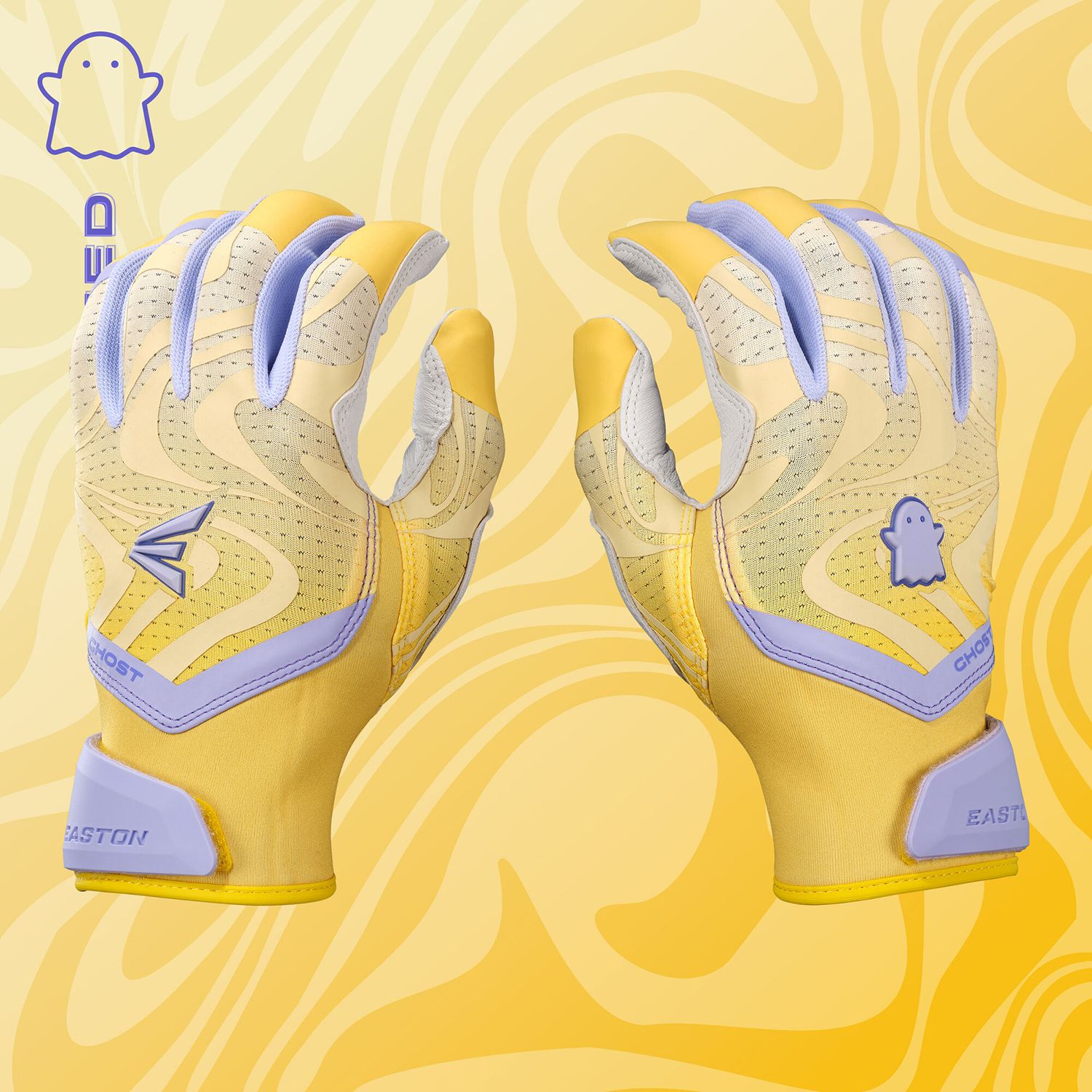 Easton Youth Ghost Ethos Unlimited Yellow Fastpitch Batting Gloves product image