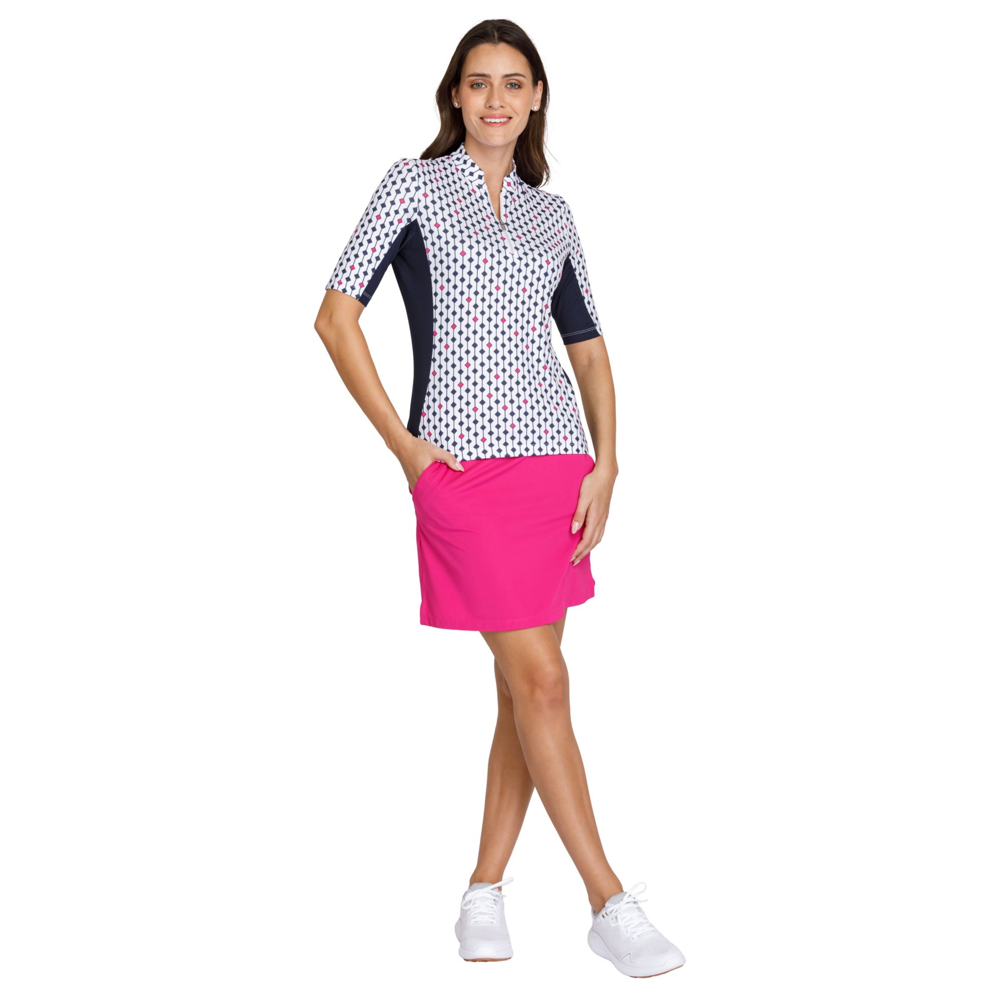 Tail Women's Notched Collar 1/4-Zip Golf Polo