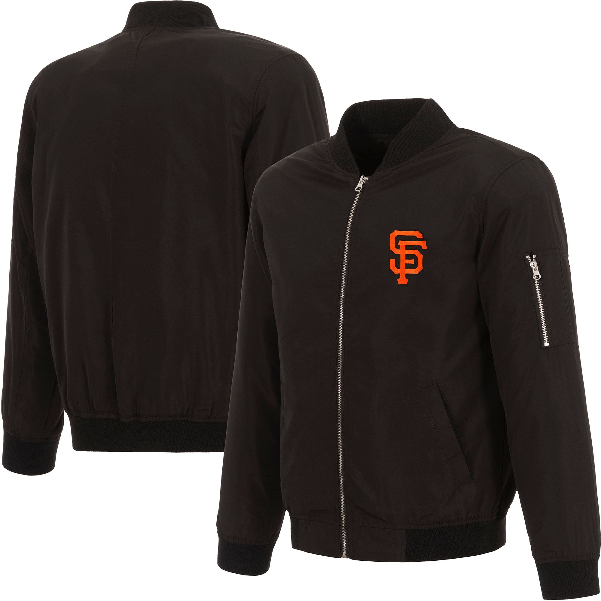 JH Design Men's San Francisco Giants Black Bomber Jacket product image
