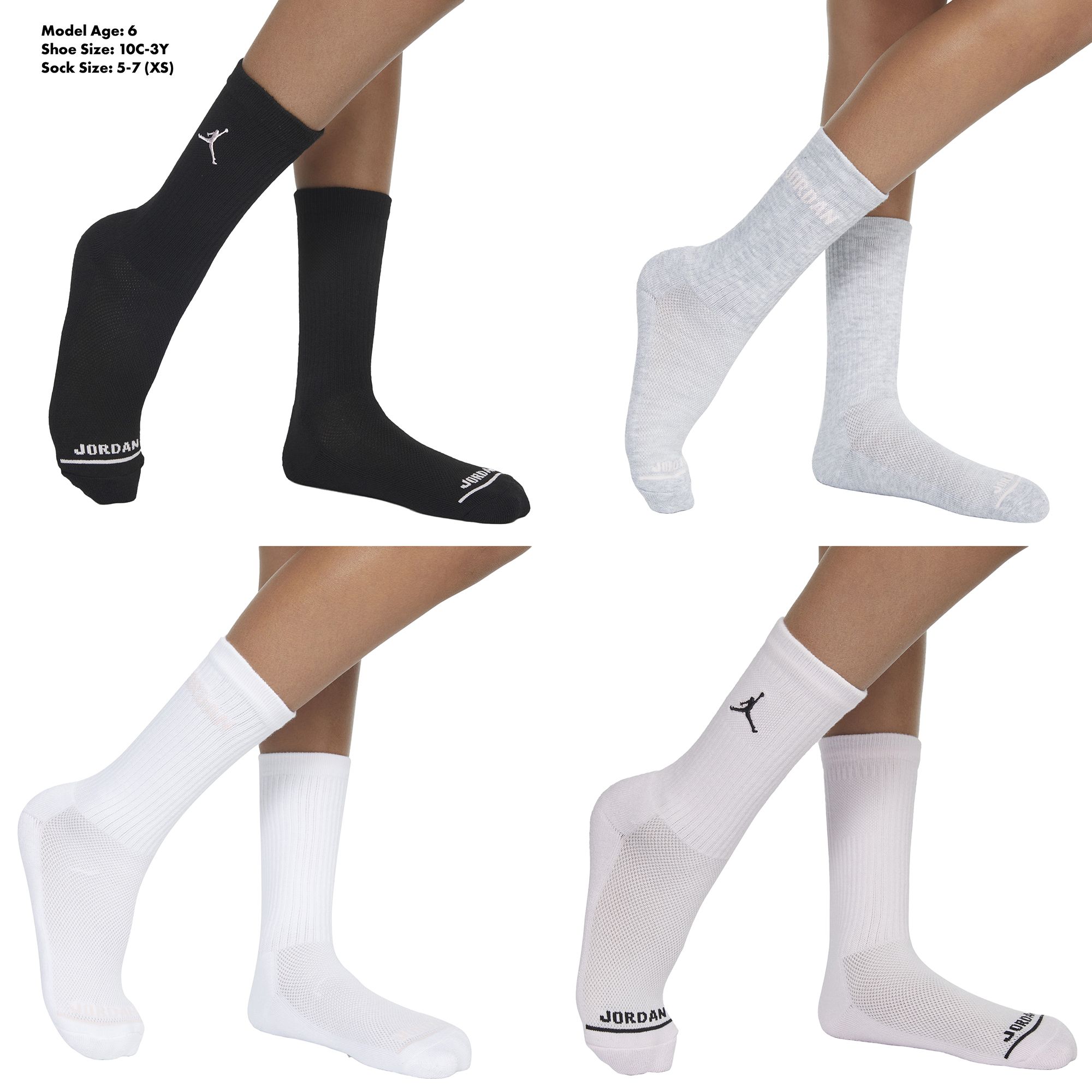 Jordan Girls' Legend Crew Socks - 6 Pack product image