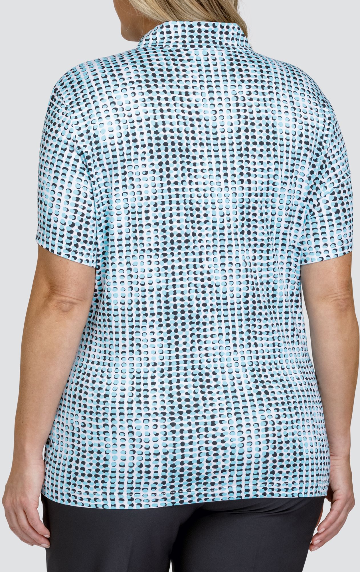 Tail Women's Short Sleeve 1/4 Zip Print Golf Polo product image