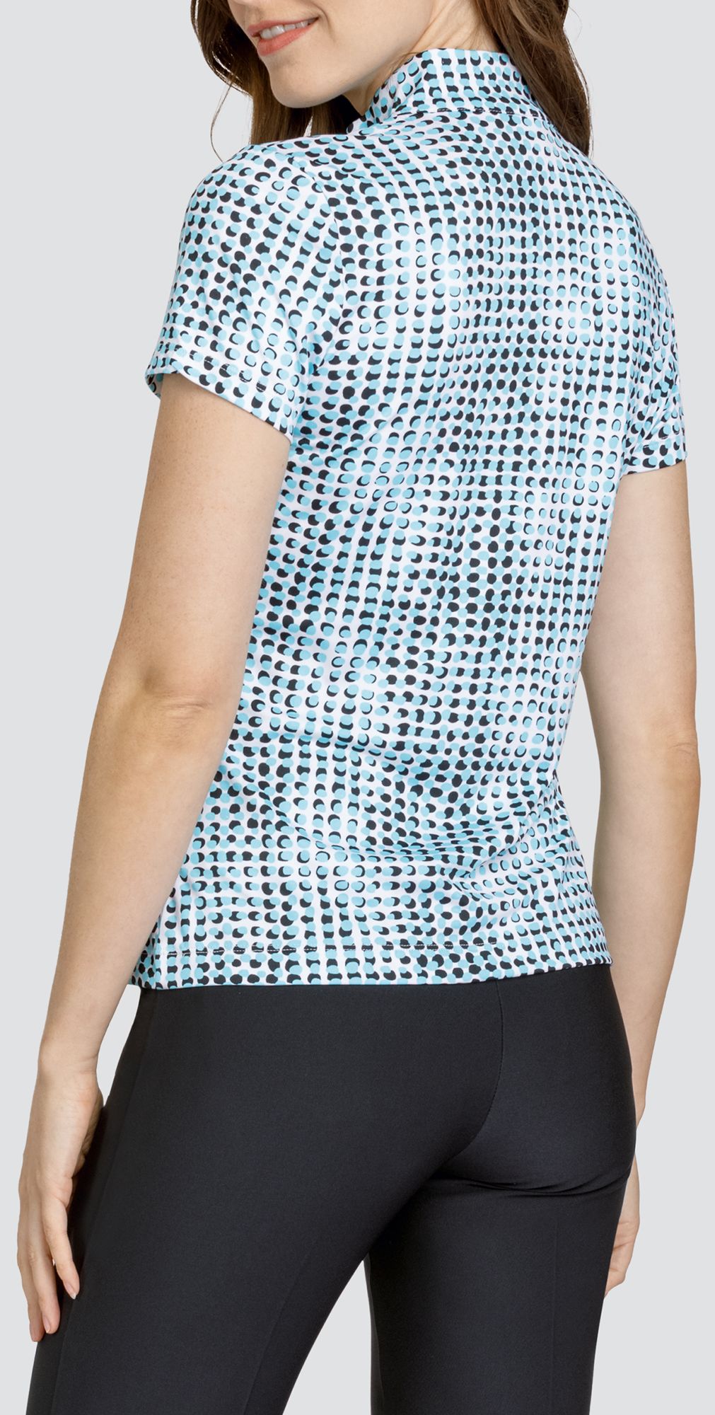 Tail Women's Short Sleeve 1/4 Zip Print Golf Polo product image