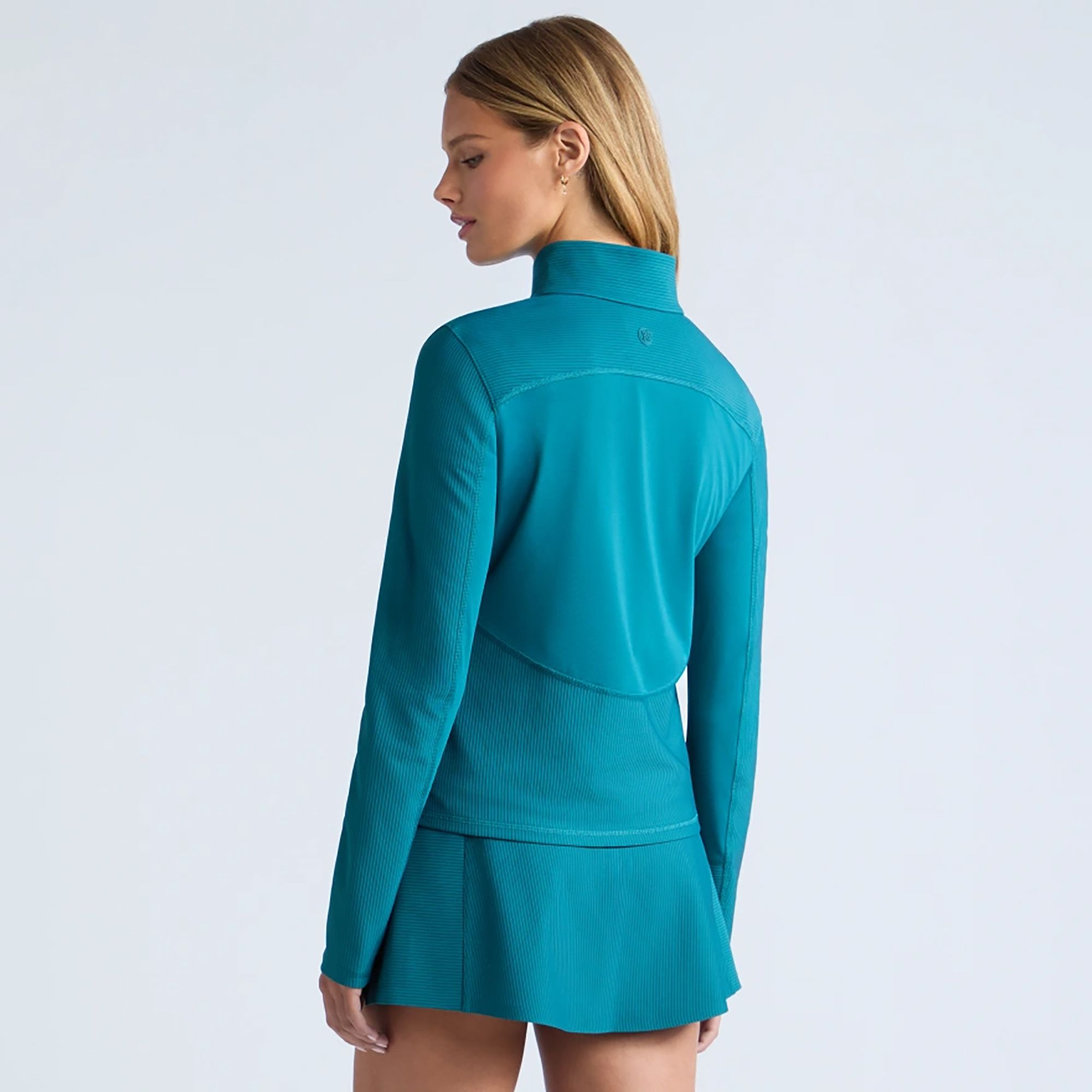 G/FORE Women's 2-Tone Rib ¼ Zip Golf Pullover product image
