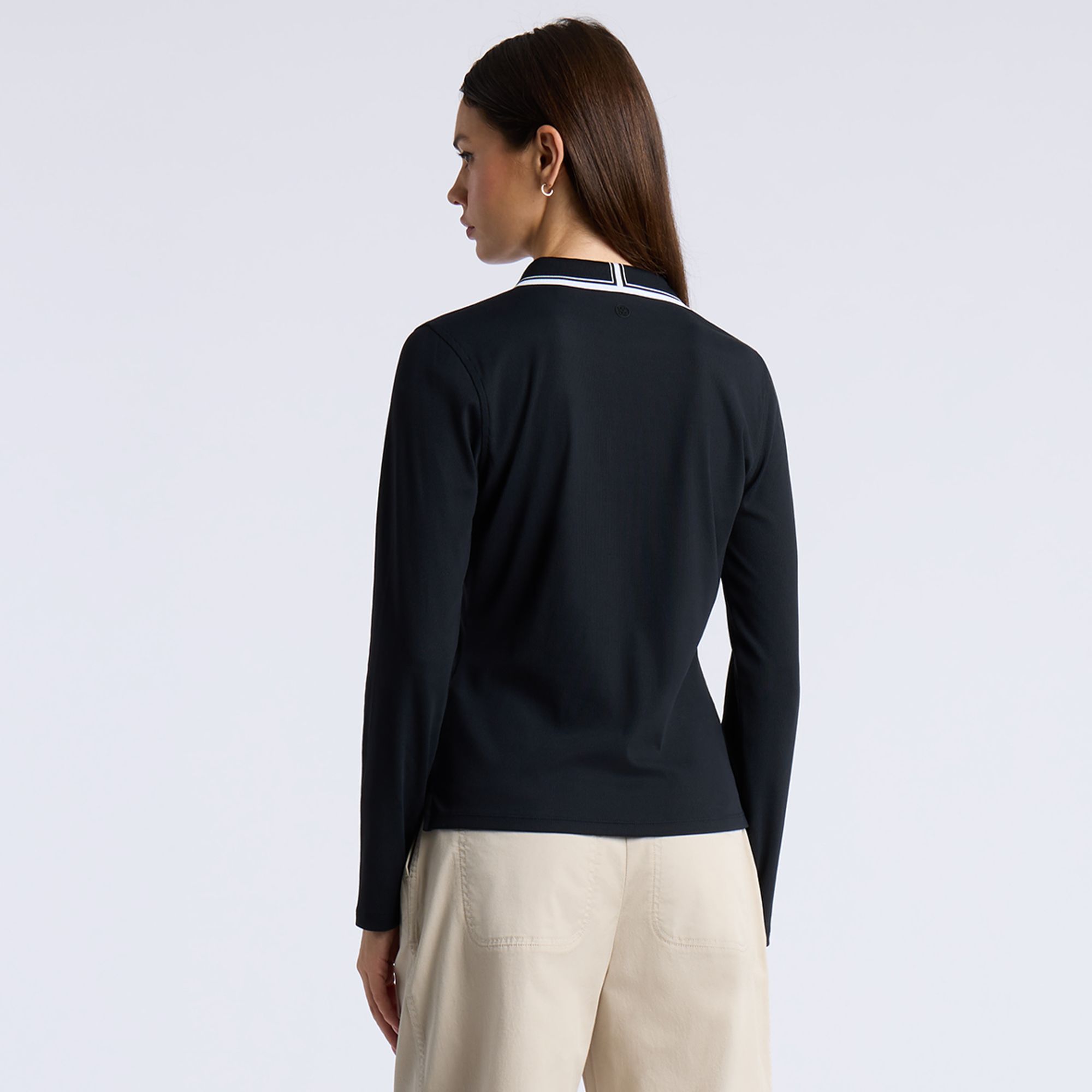 G/FORE Women's Johnny Collar Nylon Rib Long Sleeve Golf Polo product image