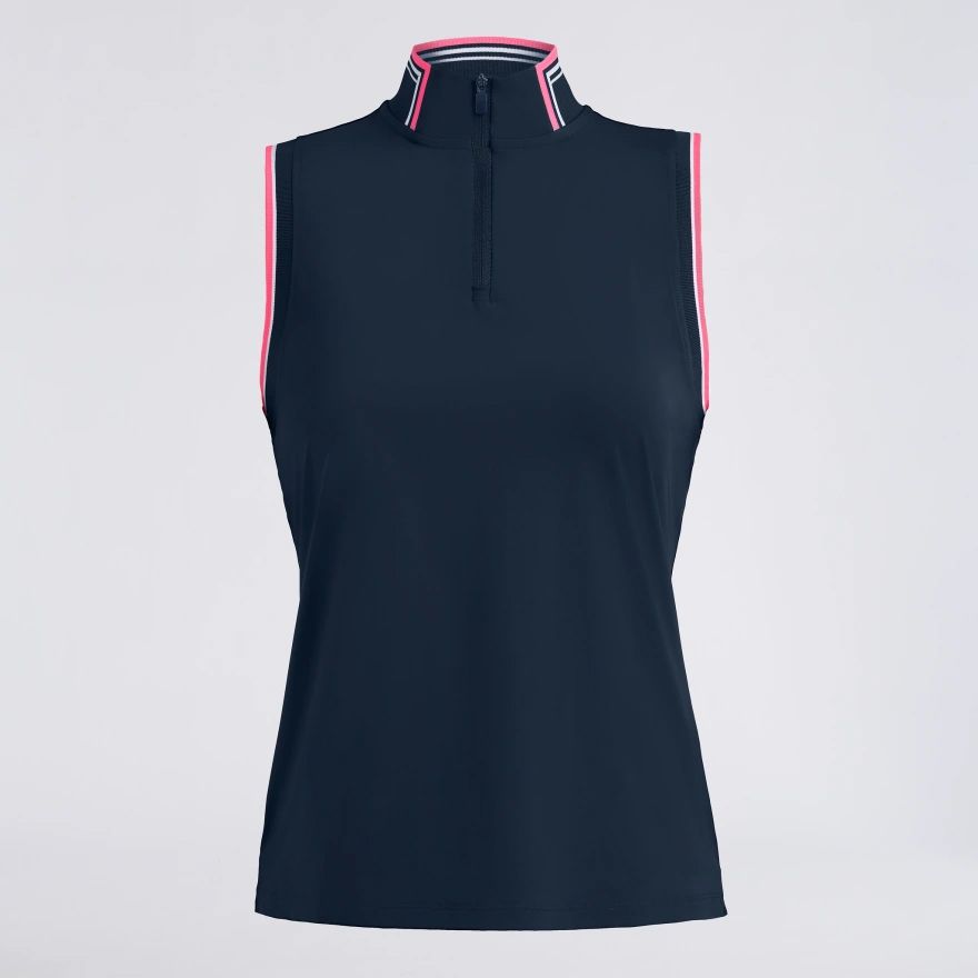 G/FORE Women's Silky Tech Nylon Mock Neck ¼ Zip Golf Polo product image