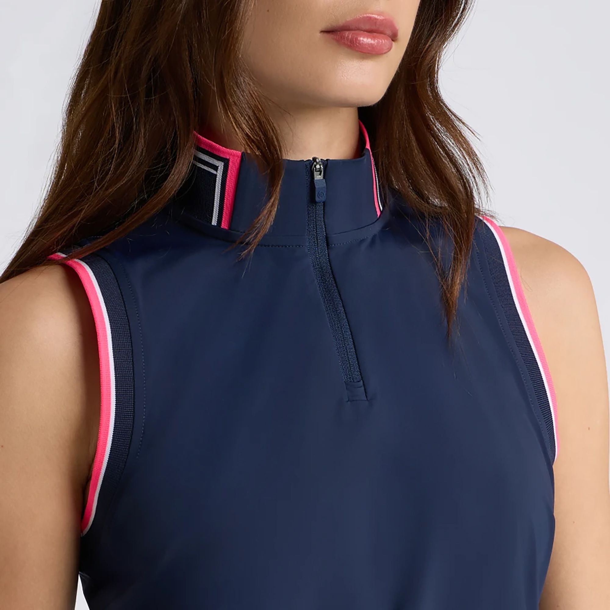 G/FORE Women's Silky Tech Nylon Mock Neck ¼ Zip Golf Polo product image