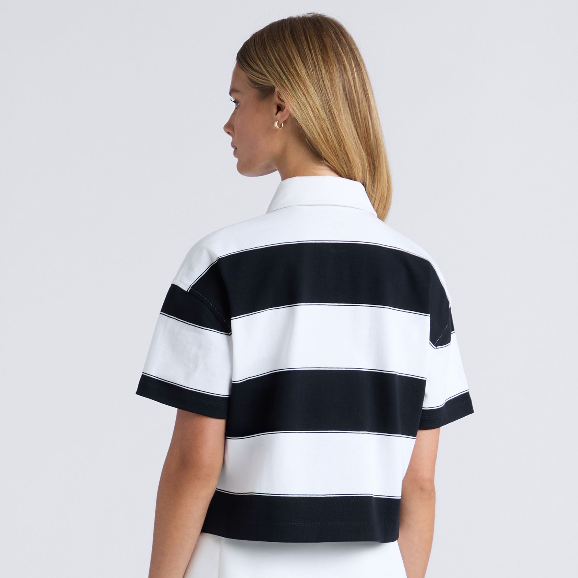 G/FORE Women's Striped It Boxy Rugby Golf Polo product image