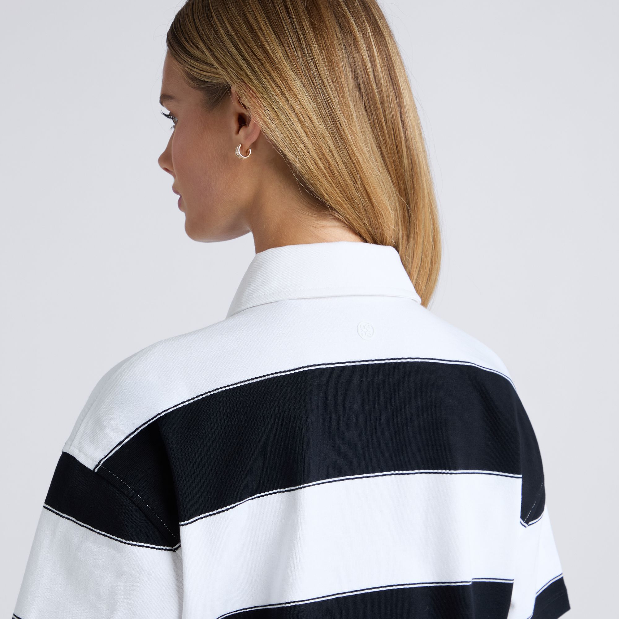 G/FORE Women's Striped It Boxy Rugby Golf Polo product image