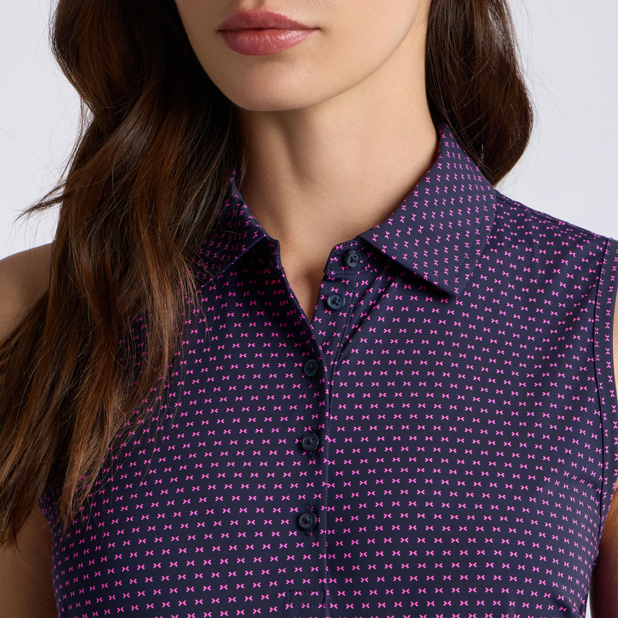 G/FORE Women's Geo 2 Silky Tech Nylon Sleeveless Golf Polo product image