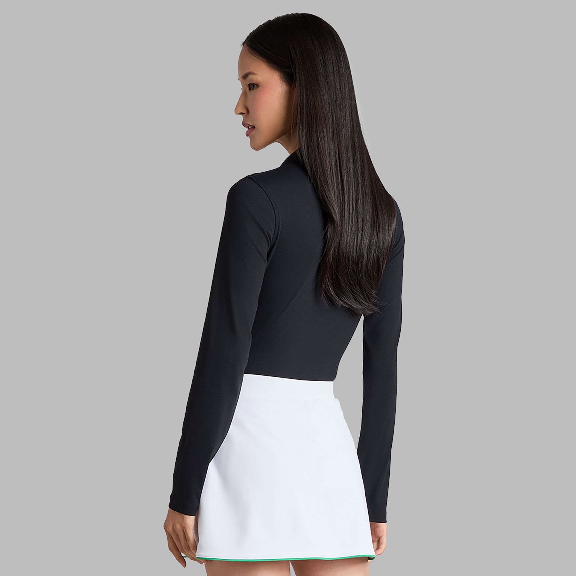 G/FORE Women's Ribbed Tech Nylon Long Sleeve Golf Polo product image
