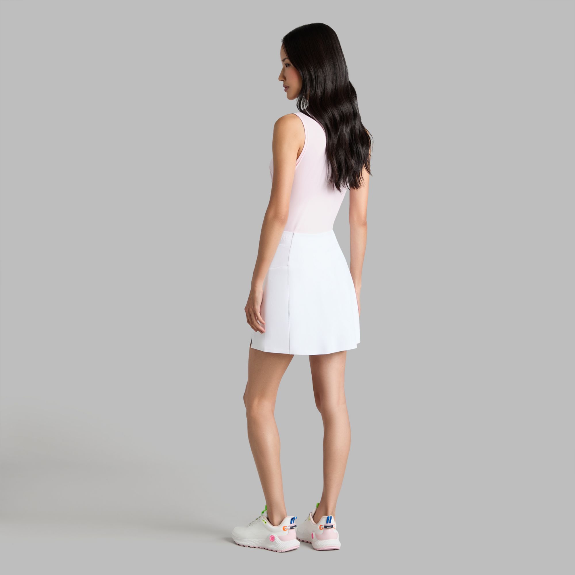 G/FORE Women's Pleated Collar Silky Tech Nylon Sleeveless Golf Polo product image