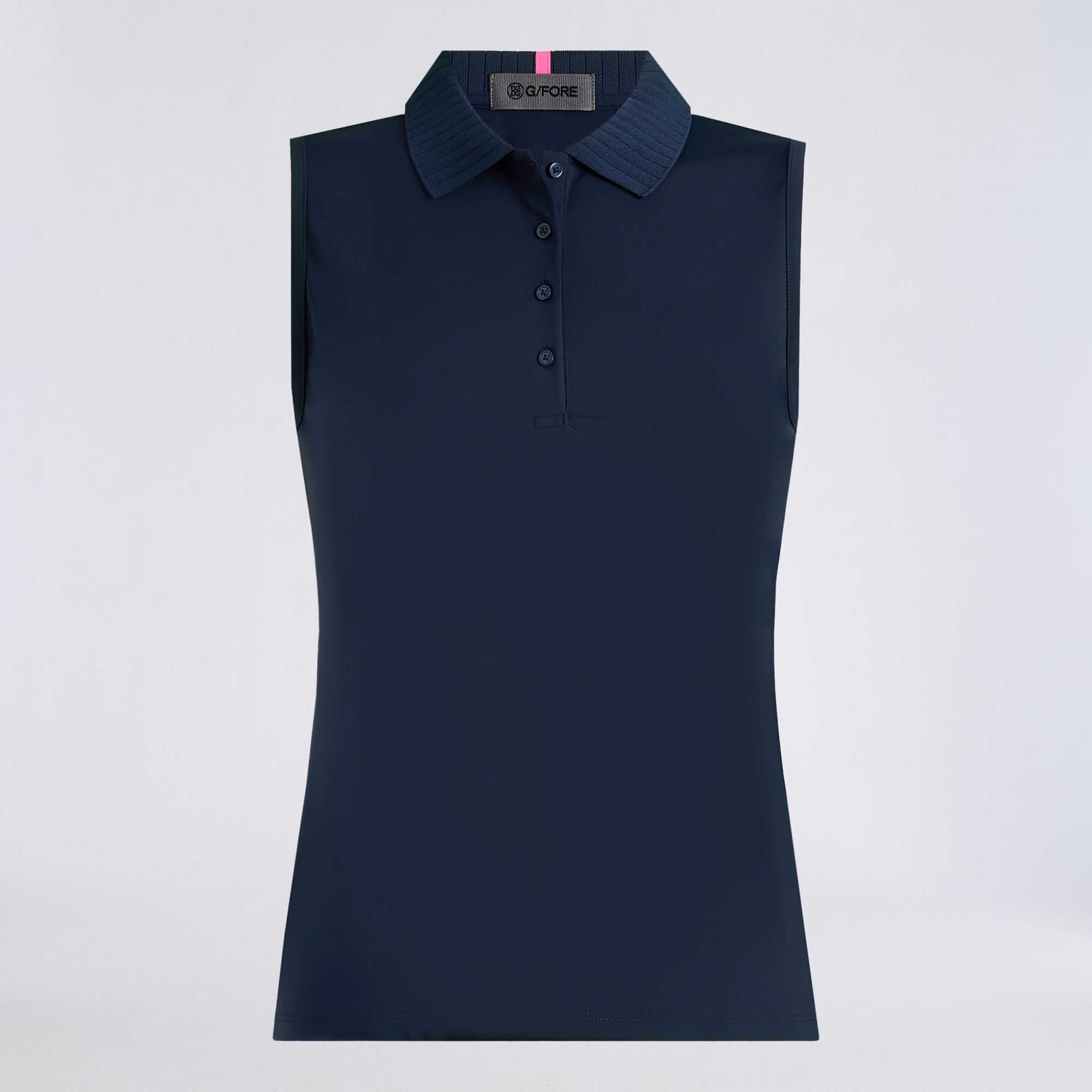 G/FORE Women's Pleated Collar Silky Tech Nylon Sleeveless Golf Polo product image