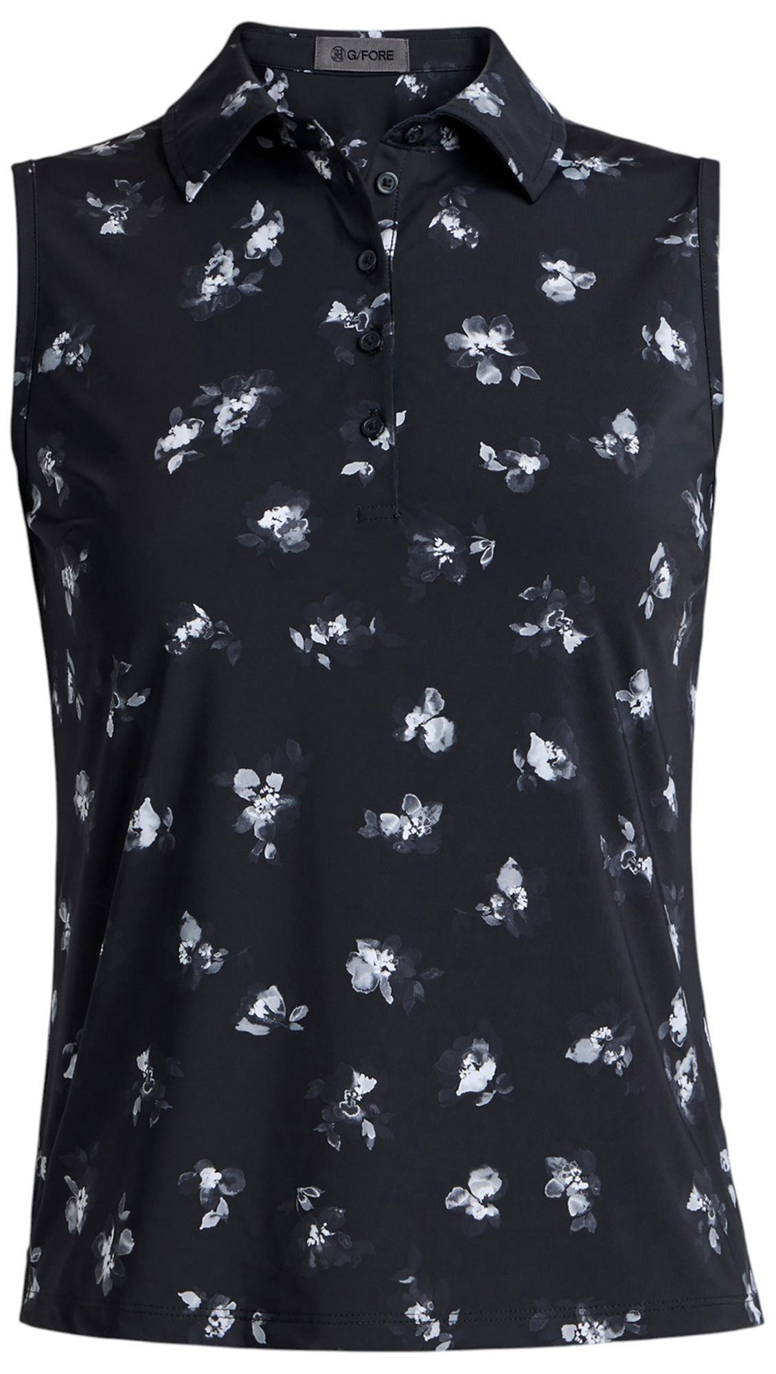G/FORE Women's Moody Floral Silky Tech Nylon Sleeveless Golf Polo product image