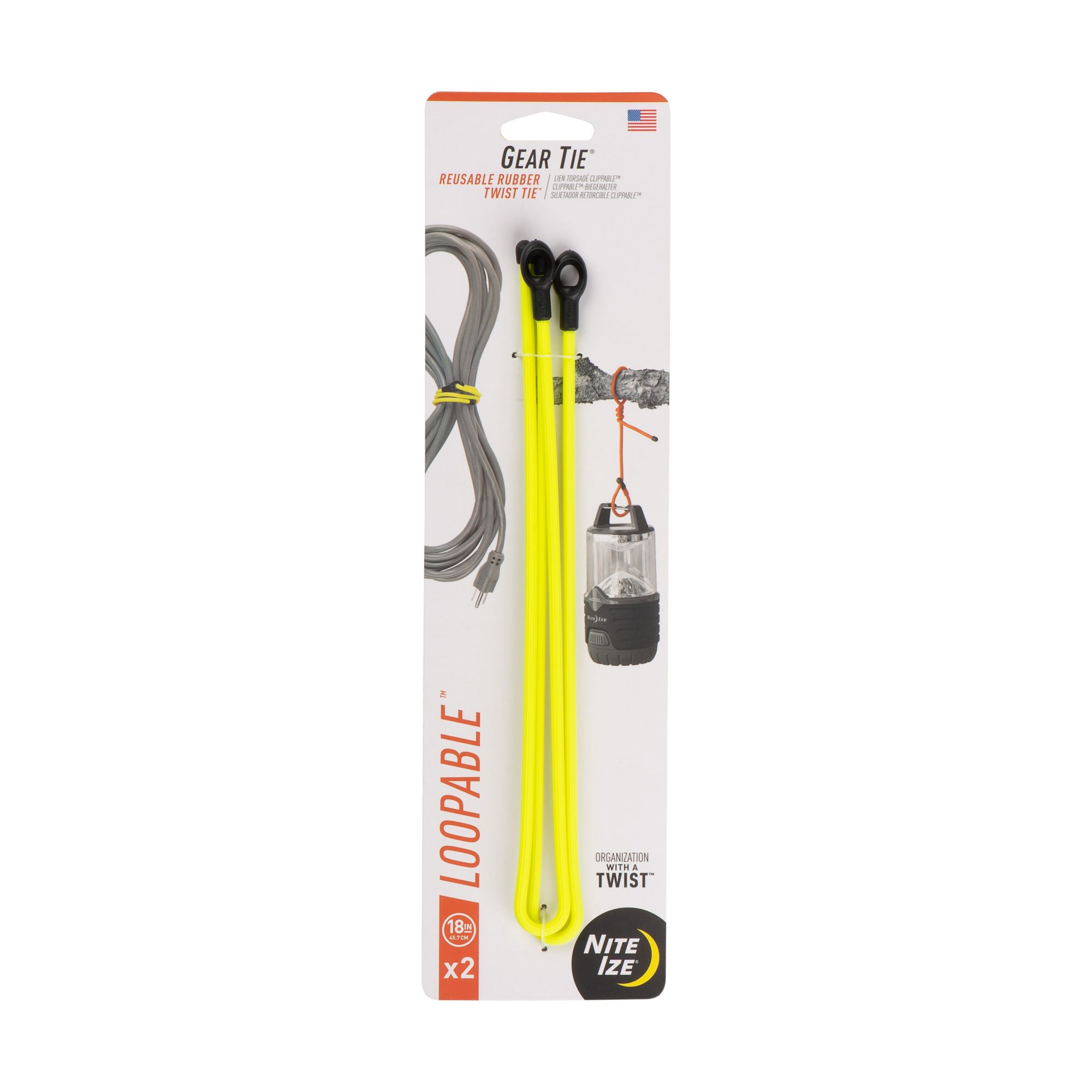 Nite Ize Gear Tie 18” Loopable Twist Tie – 2 Pack product image