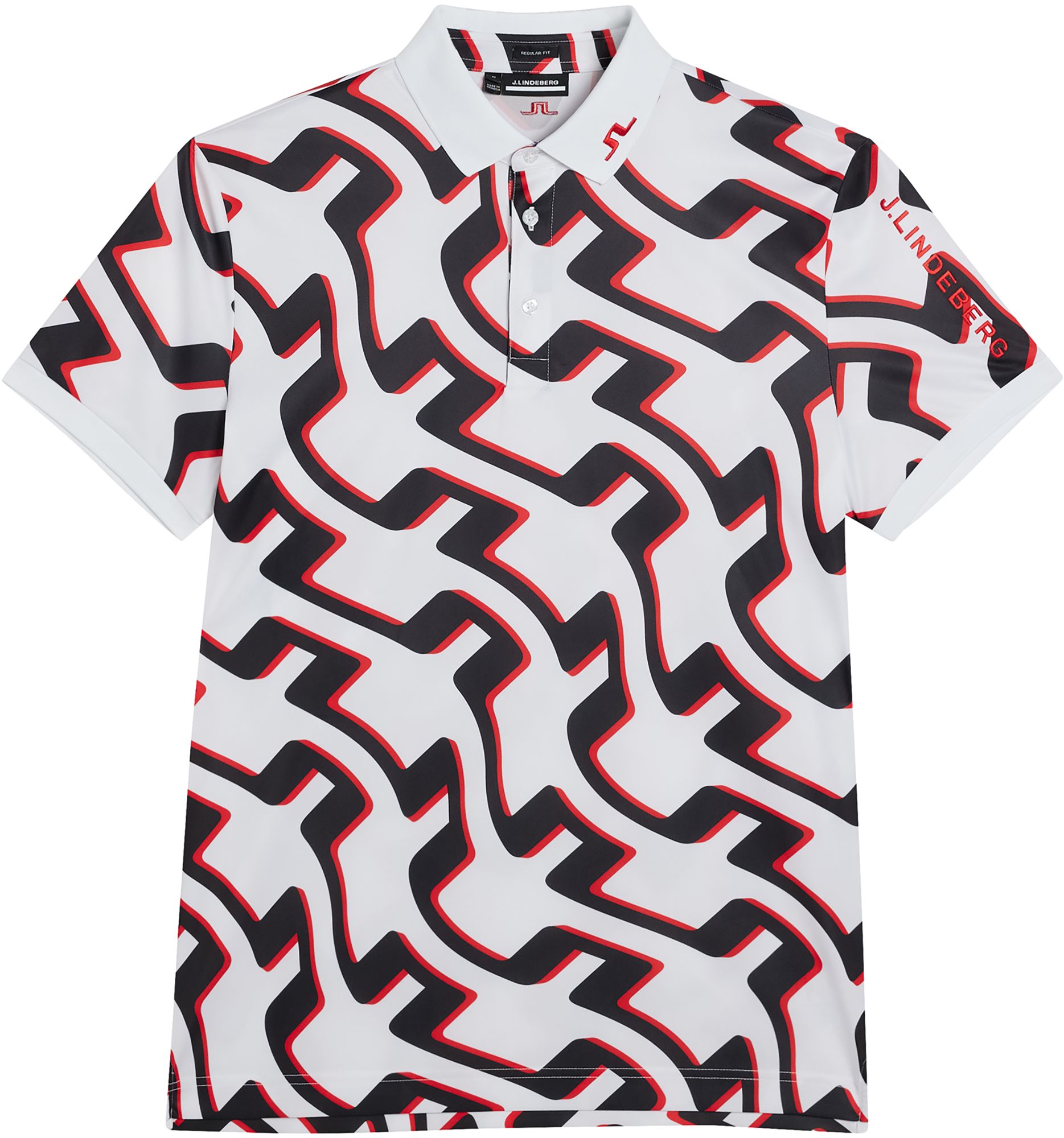 J.Lindeberg Men's Tour Tech Print Polo