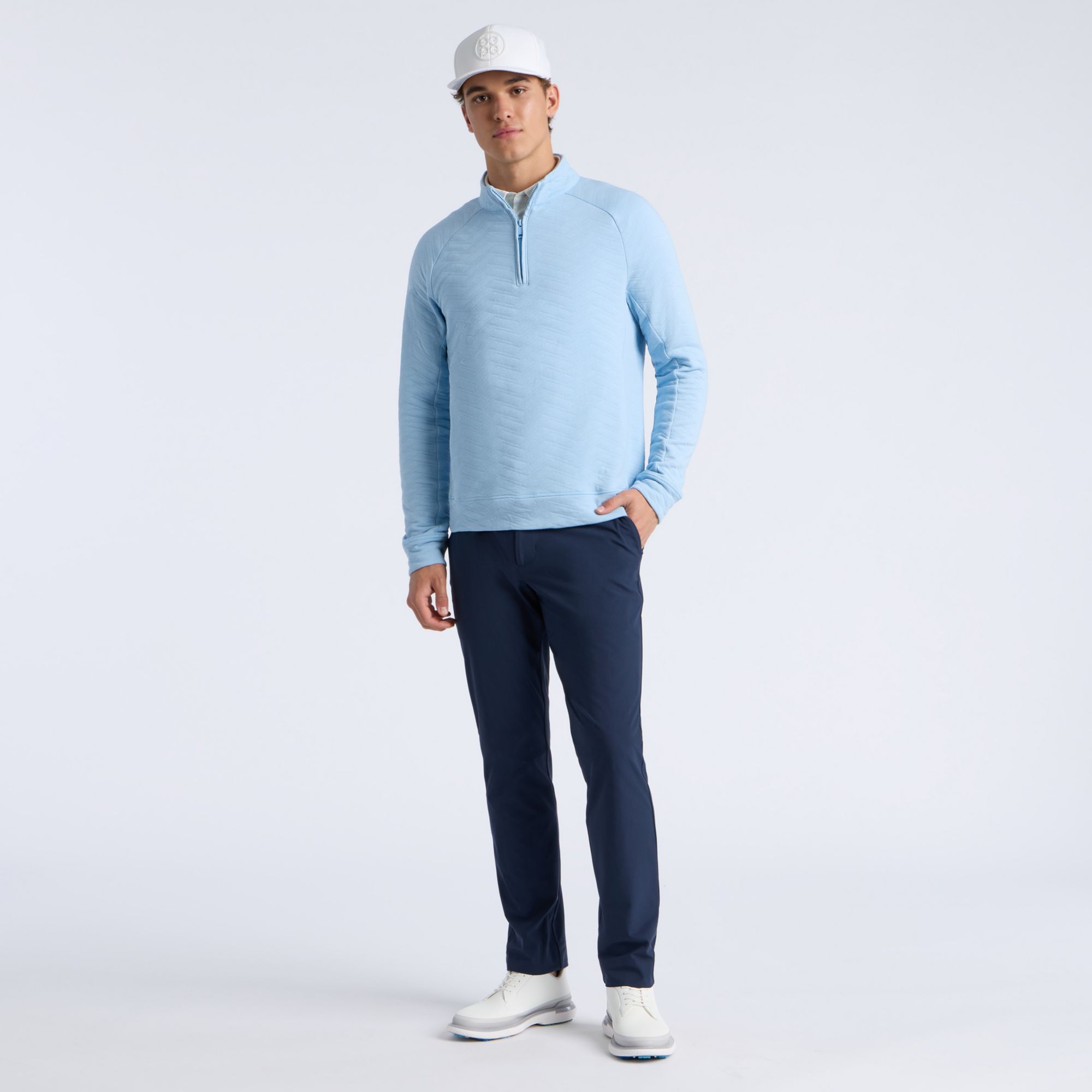 G/FORE Men's Dunes Cotton Quilted ¼ Zip Golf Pullover product image