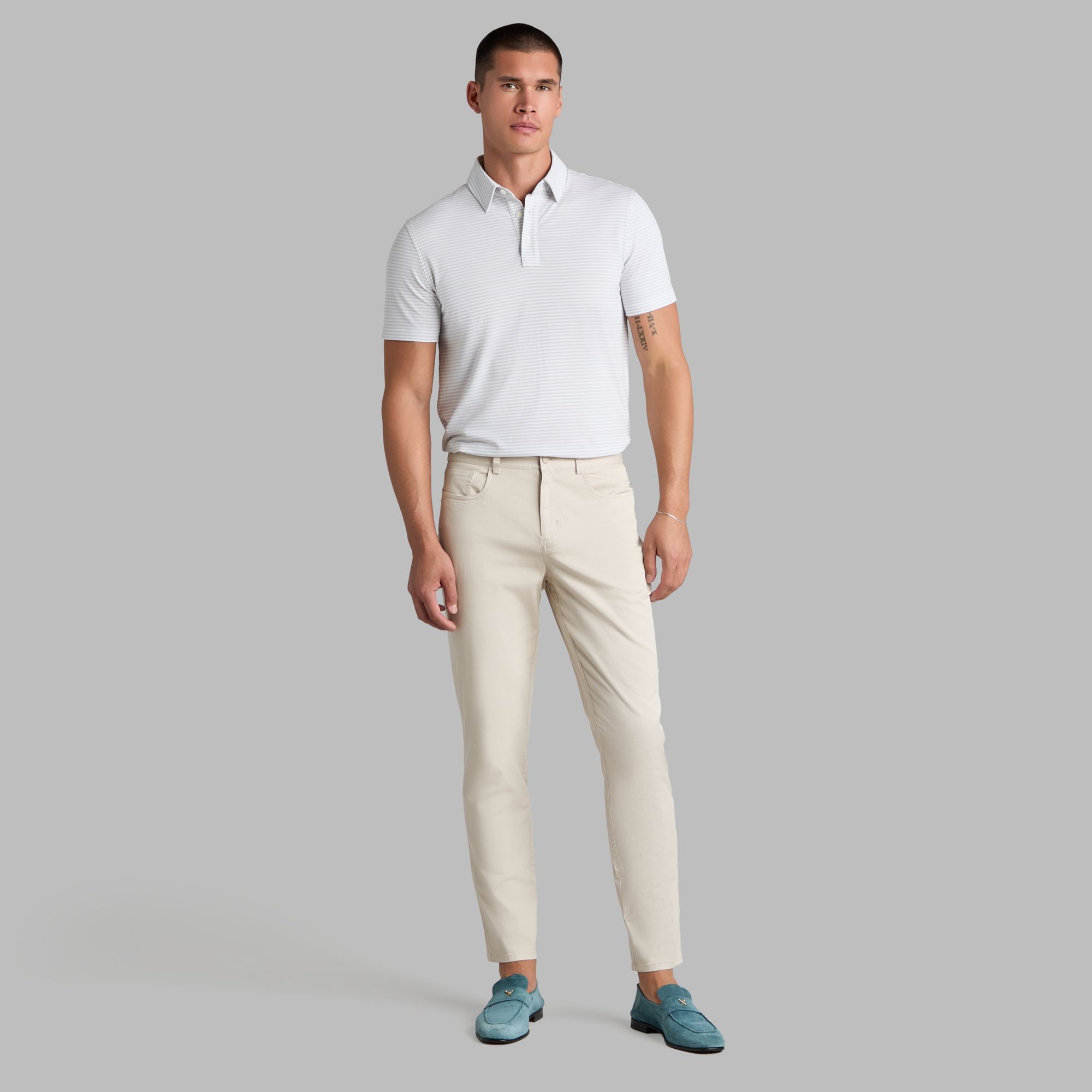 G/FORE Men's All Play Stripe Stretch Knit Golf Polo product image
