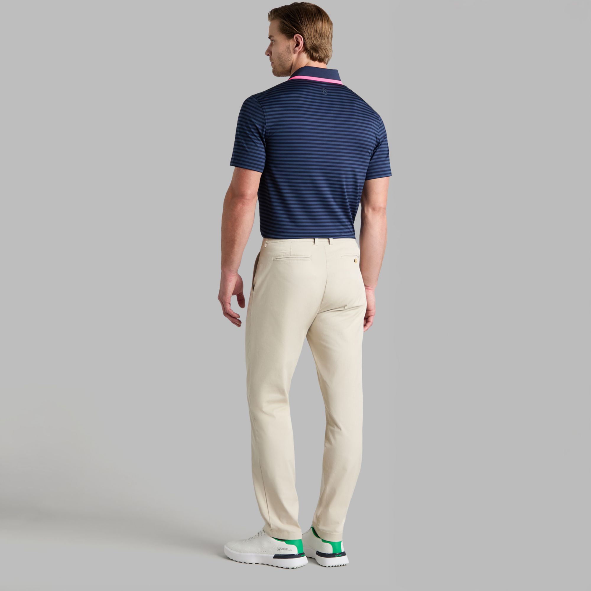 G/FORE Men's Perforated Stripe Jersey Golf Polo product image