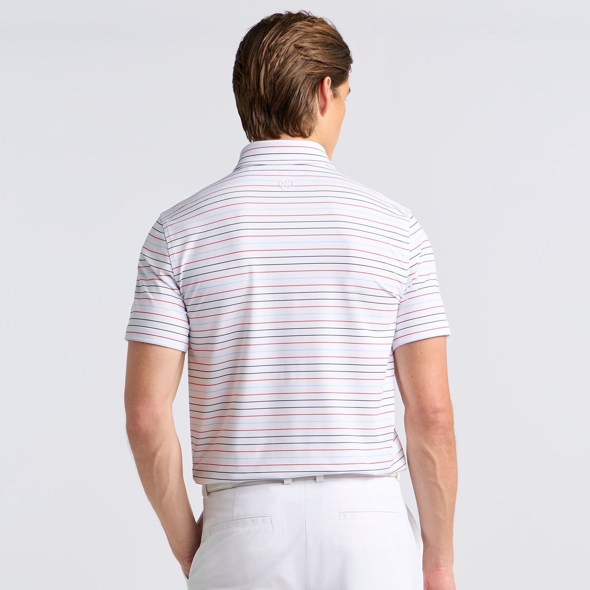 G/FORE Men's Multi-Stripe Tech Jersey Golf Polo product image