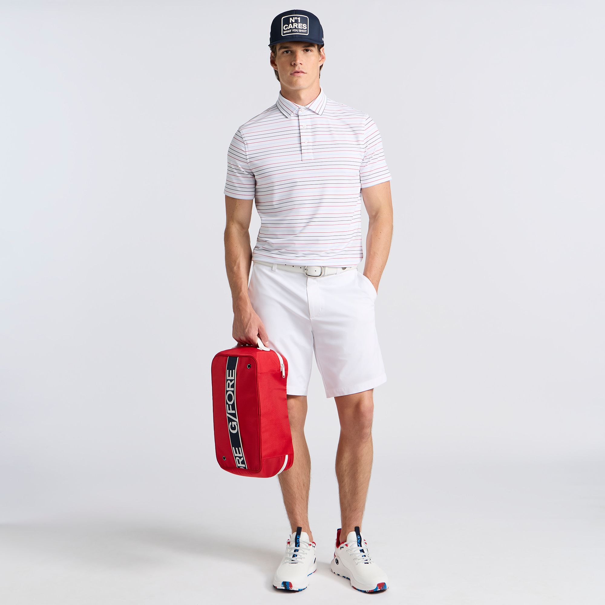 G/FORE Men's Multi-Stripe Tech Jersey Golf Polo product image