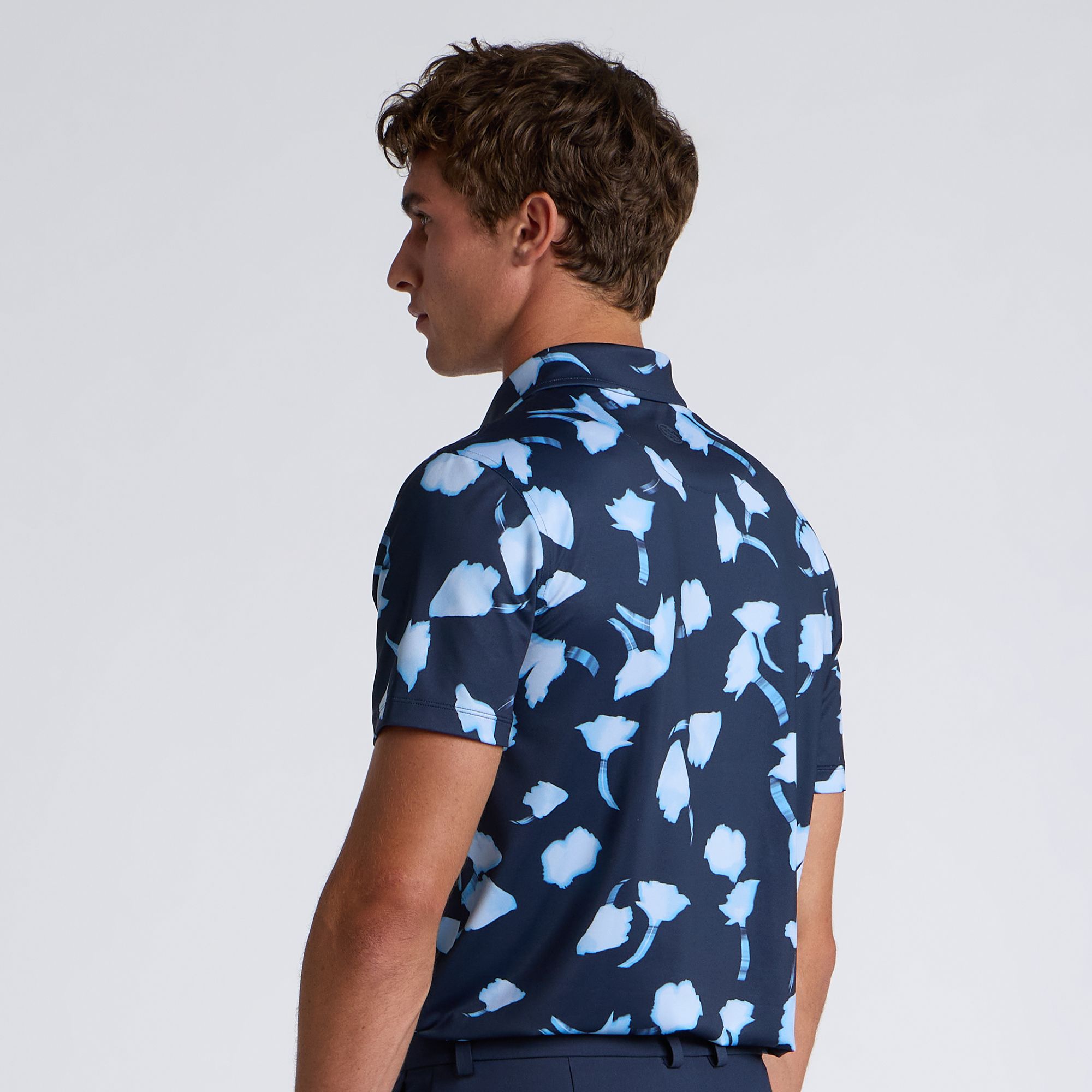 G/FORE Men's Ghost Floral Tech Golf Jersey product image