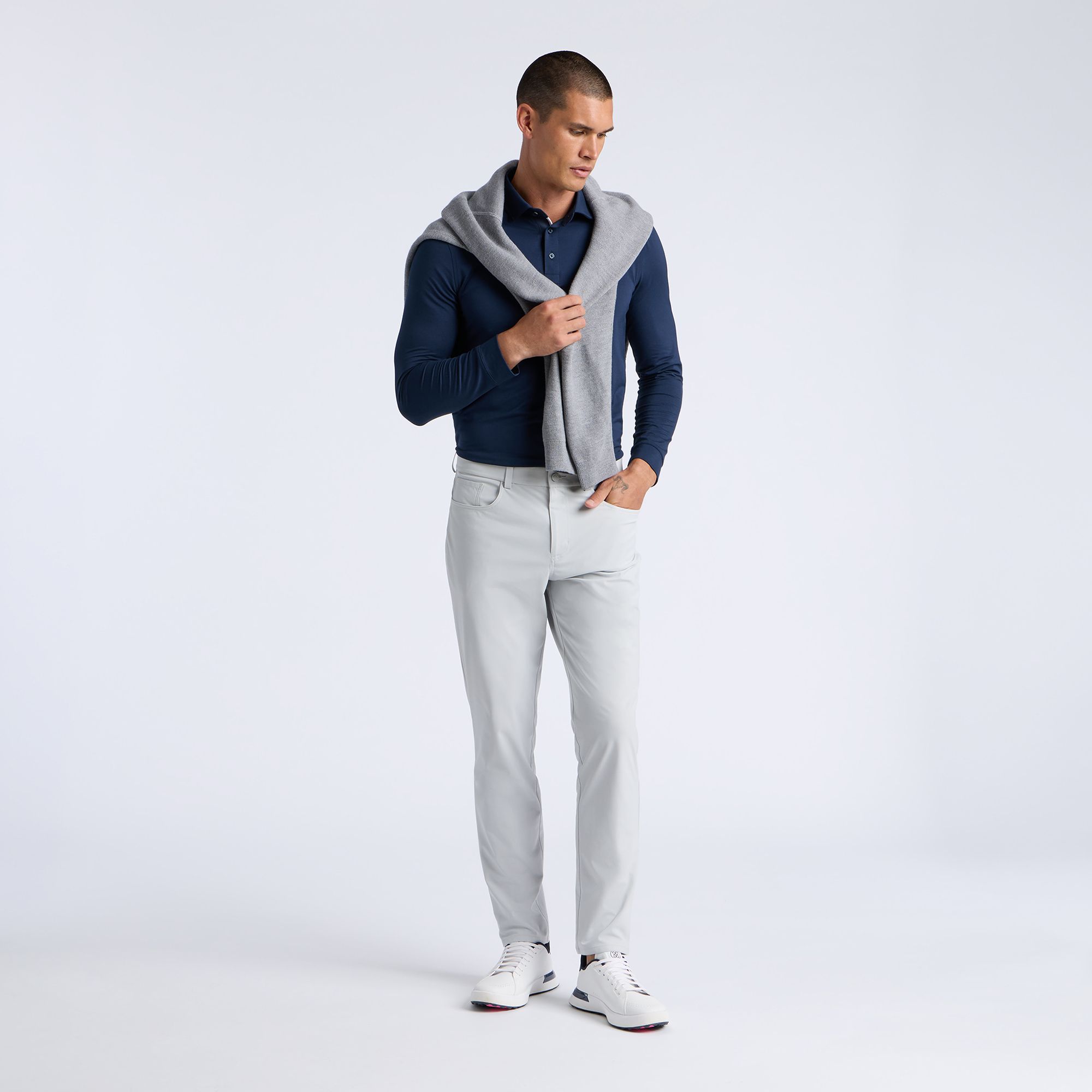 G/FORE Men's All Play Stretch Knit Long Sleeve Golf Polo product image