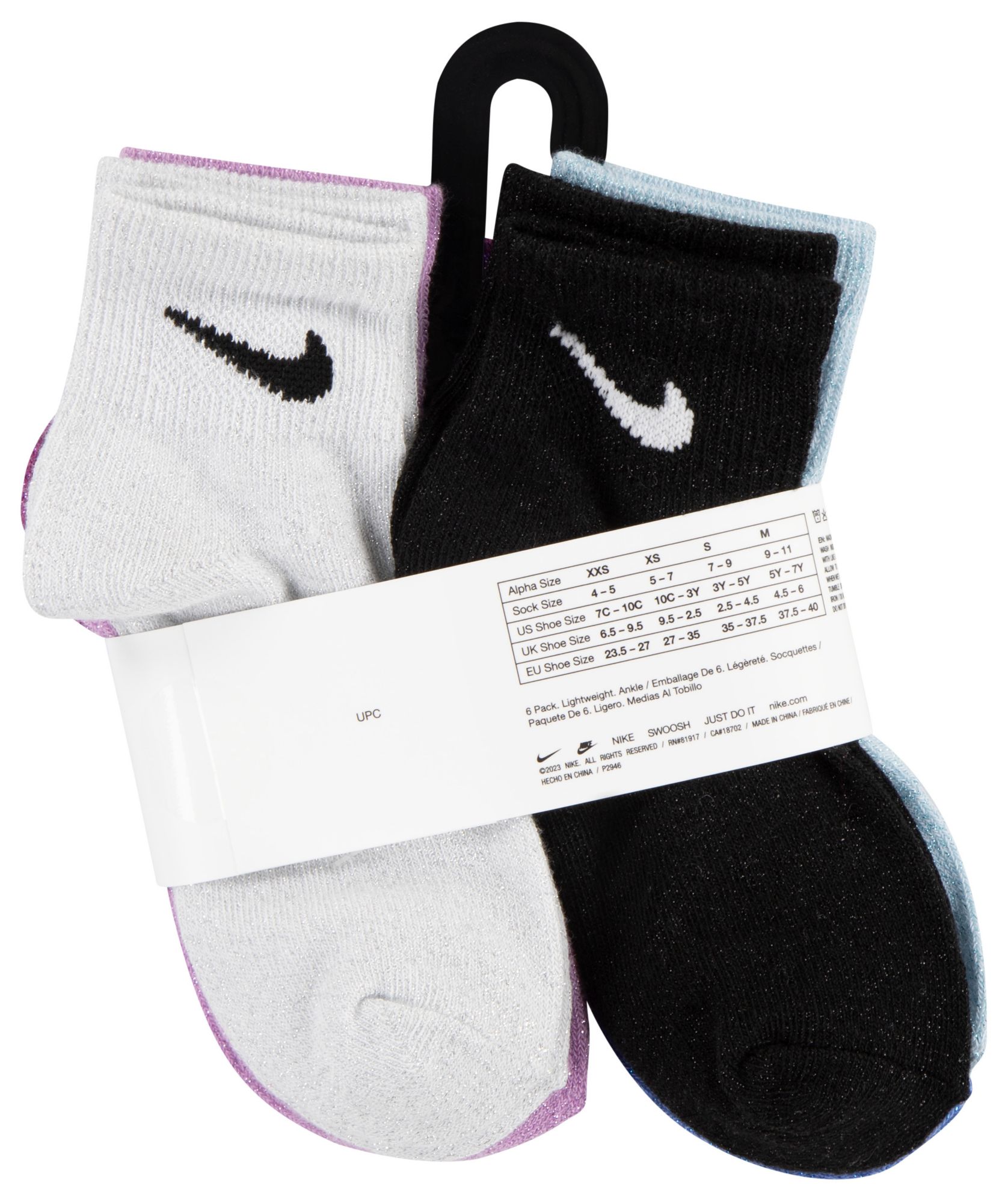 Nike Youth Lurex Quarter Socks 6-Pack product image