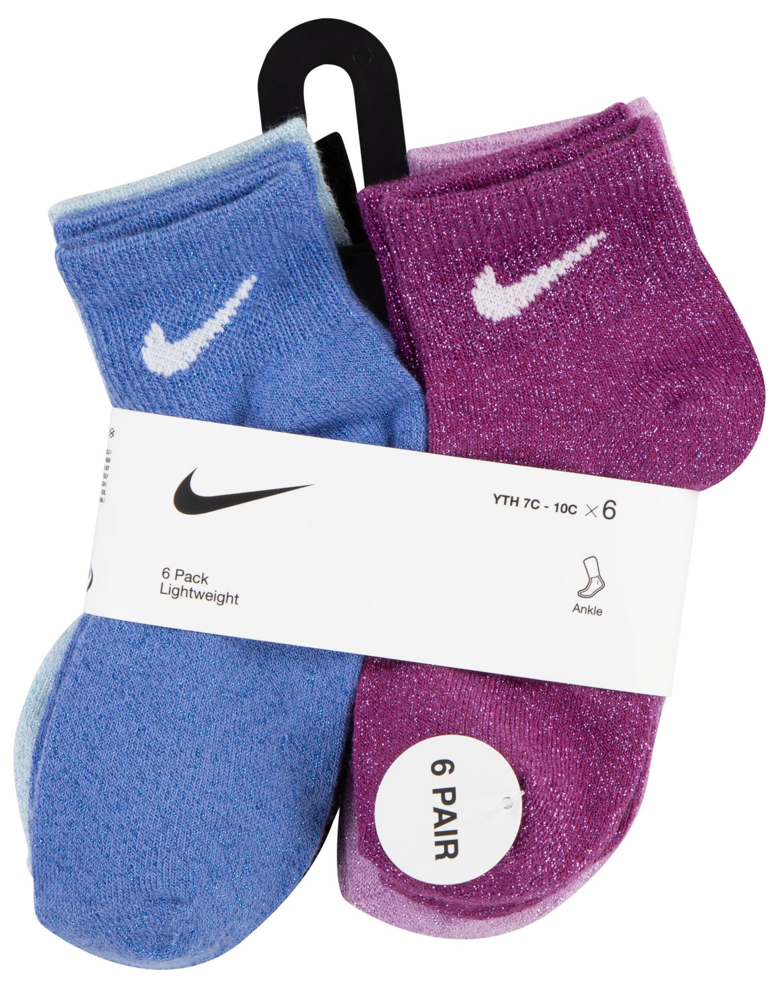 Nike Youth Lurex Quarter Socks 6-Pack product image