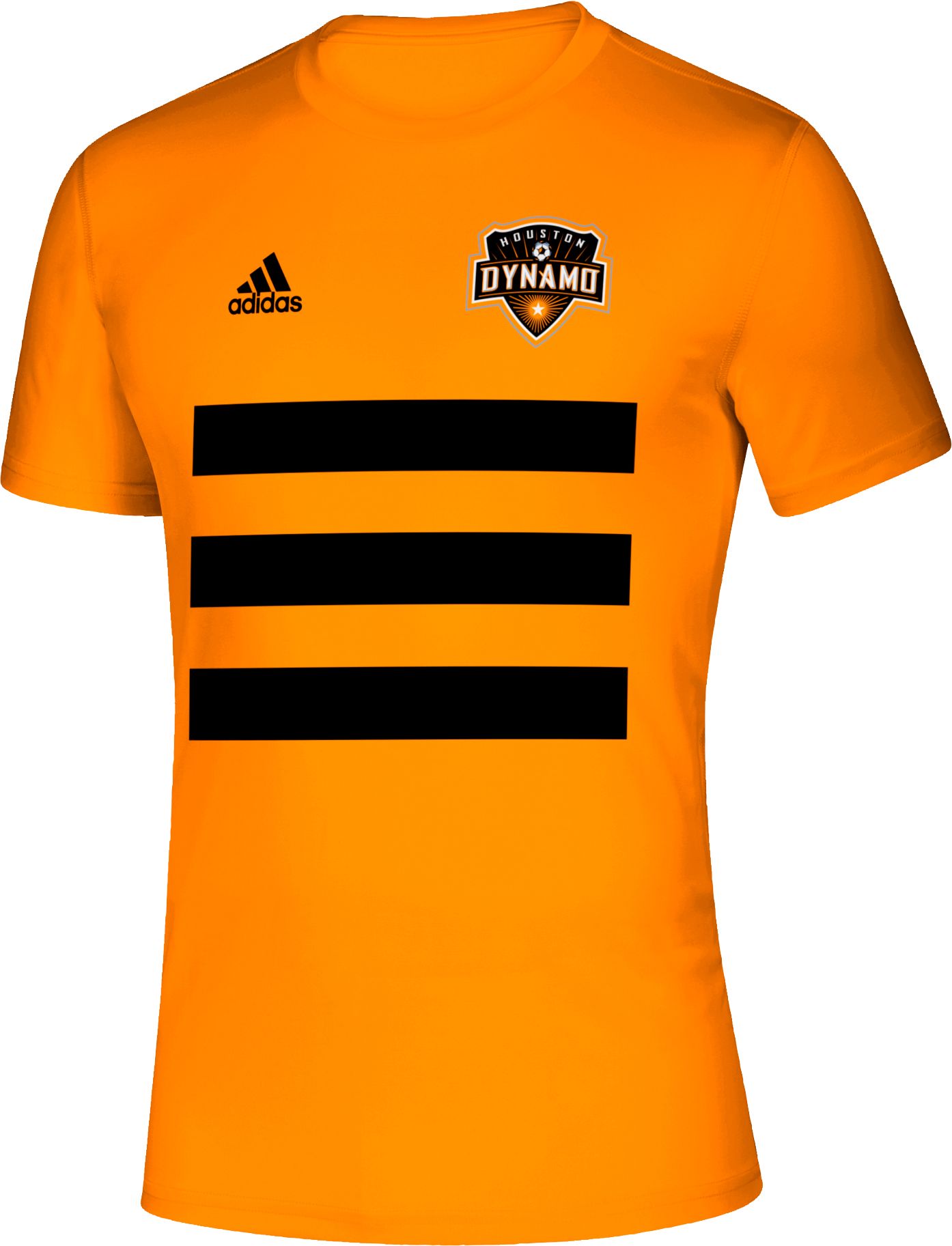 adidas Men's Houston Dynamo 3SL Orange T-Shirt product image