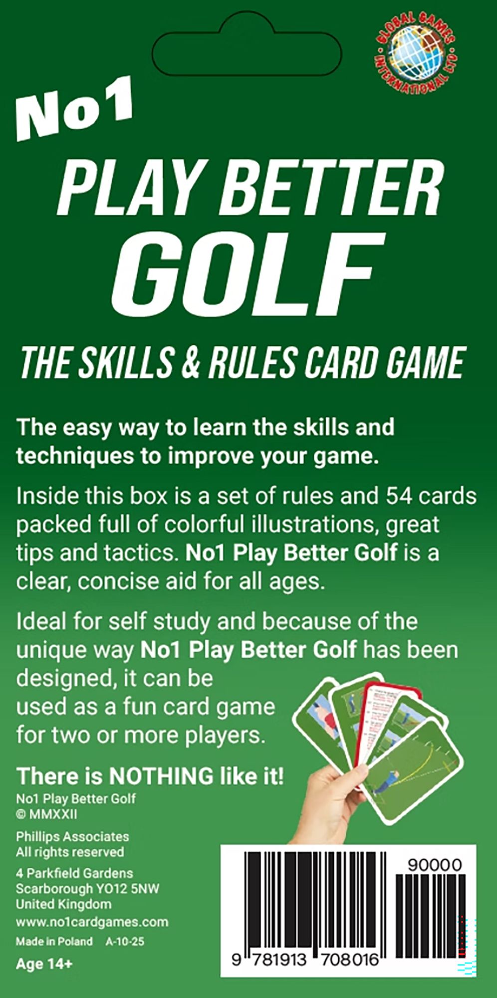 No1 Play Better Golf Card Game product image