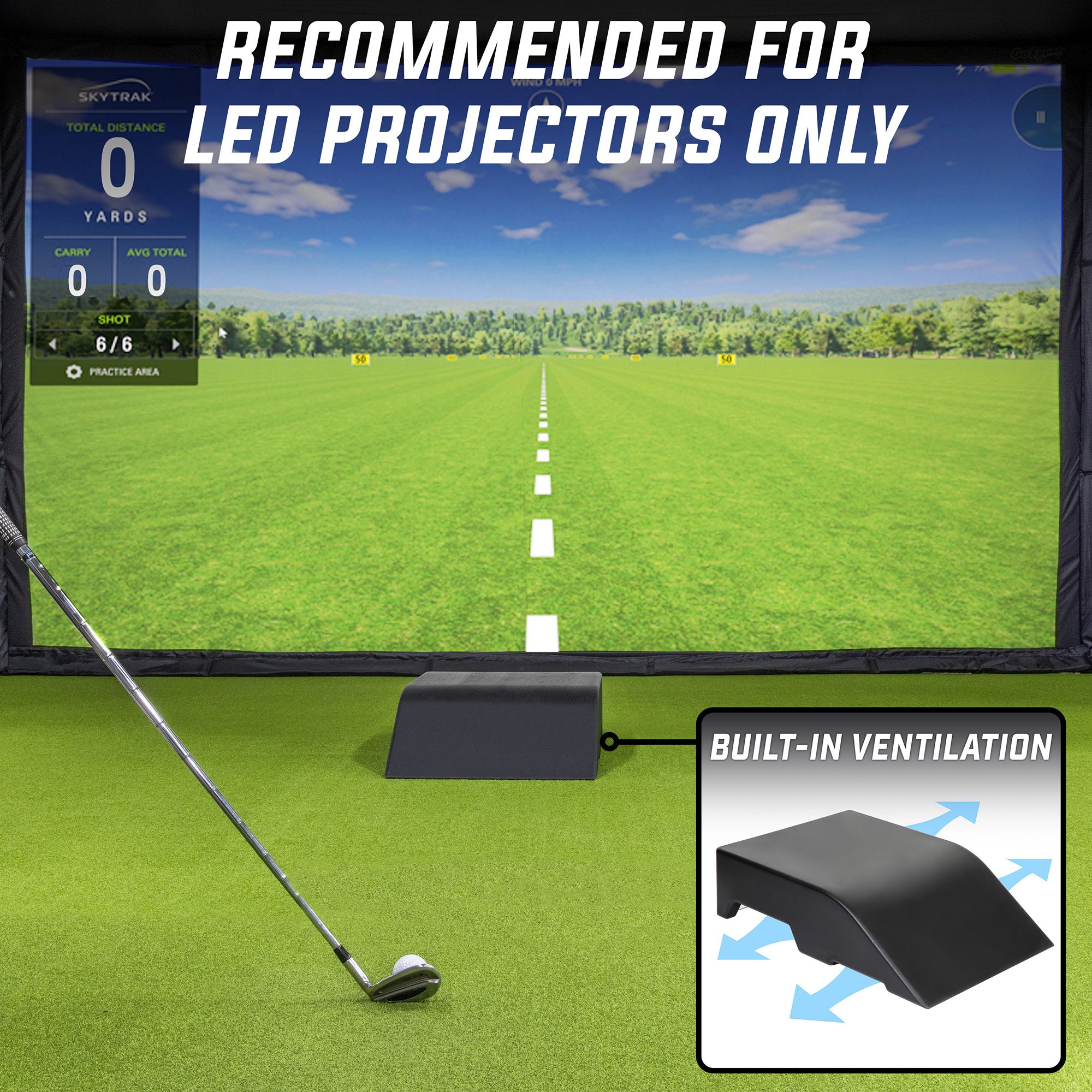 GoSports Black Simulator Projector Cover product image