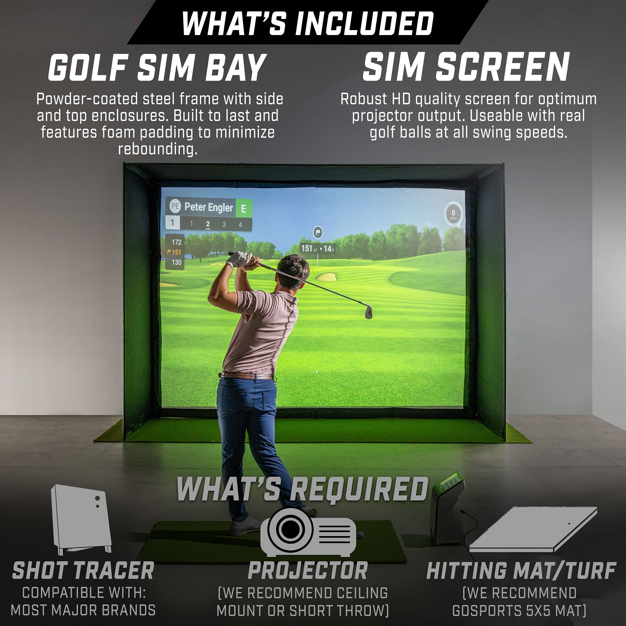 GoSports Golf Simulator Enclosure (12'x9') product image