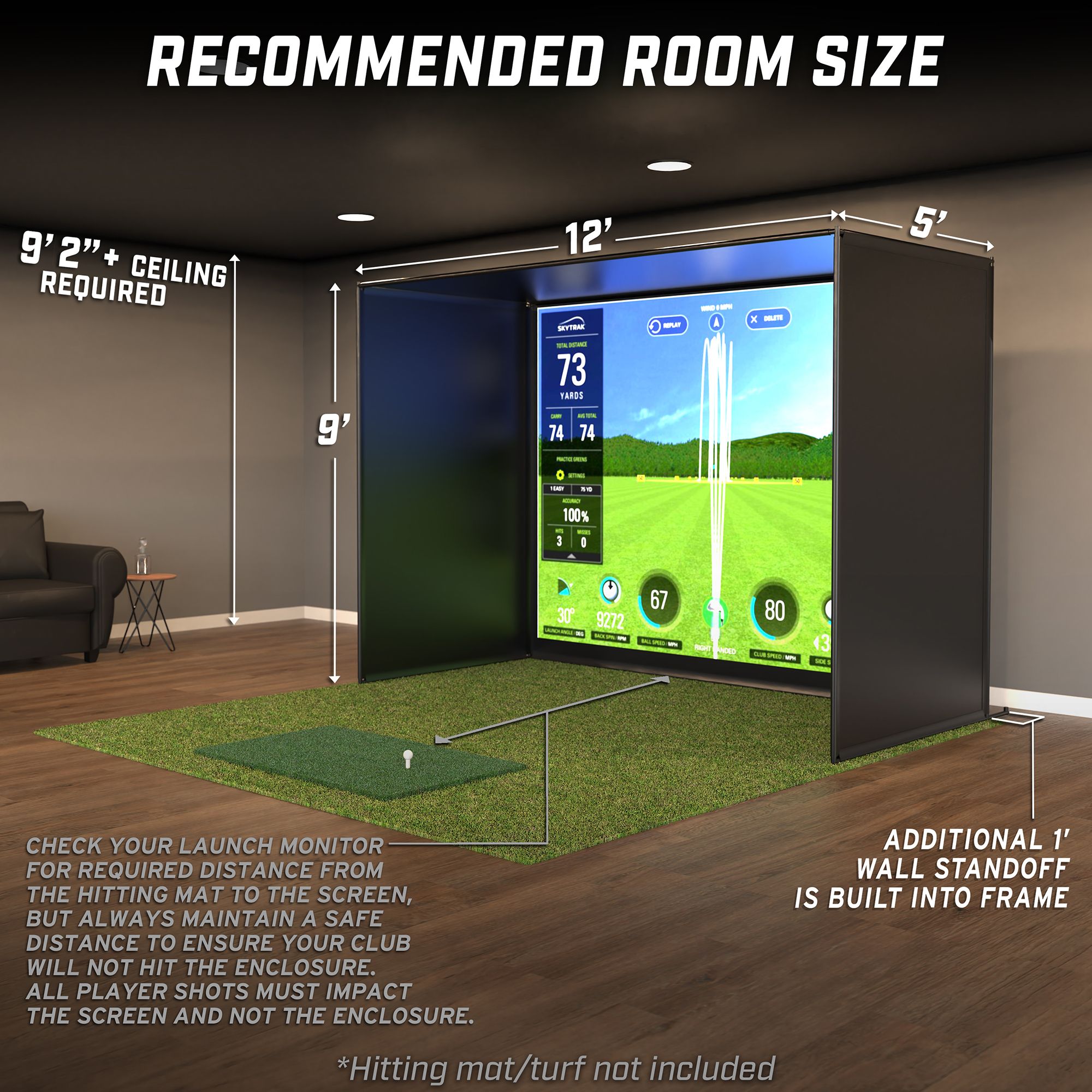 GoSports Golf Simulator Enclosure (12'x9') product image