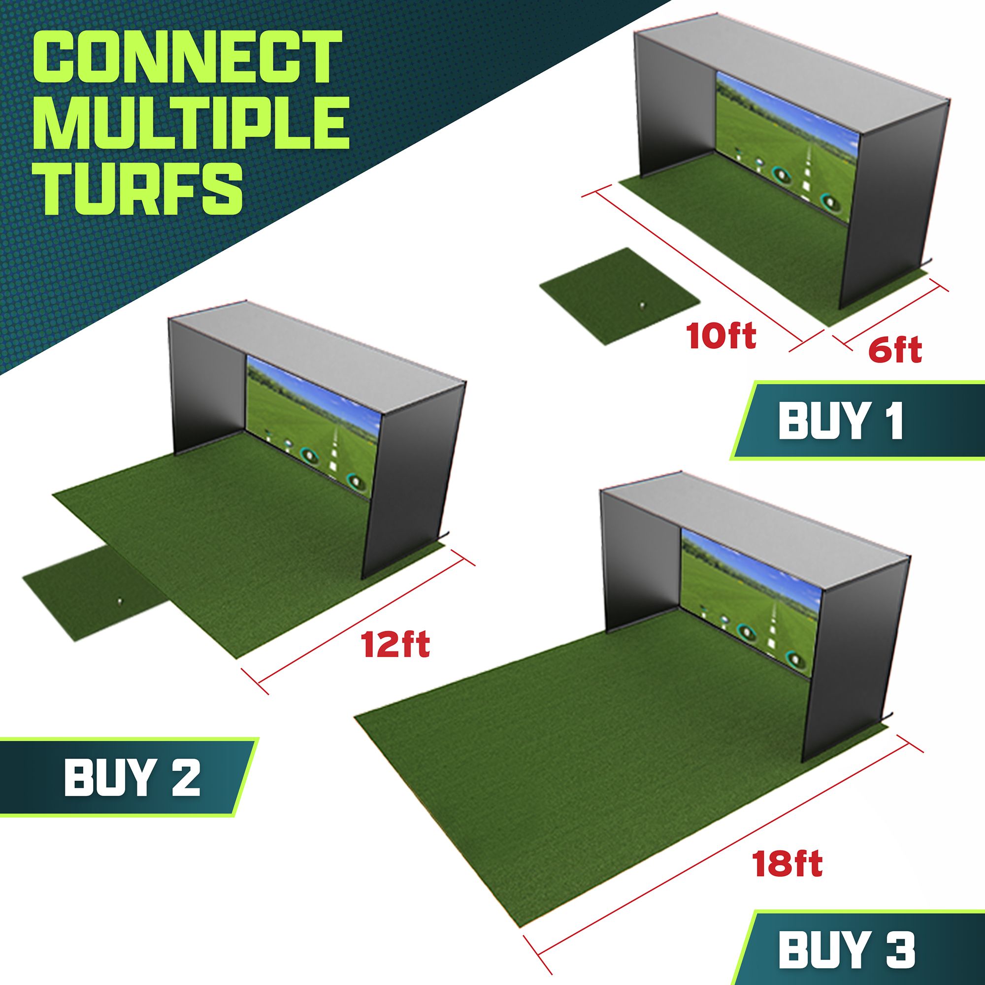 GoSports 10 x 6 Indoor Turf Home Simulator product image