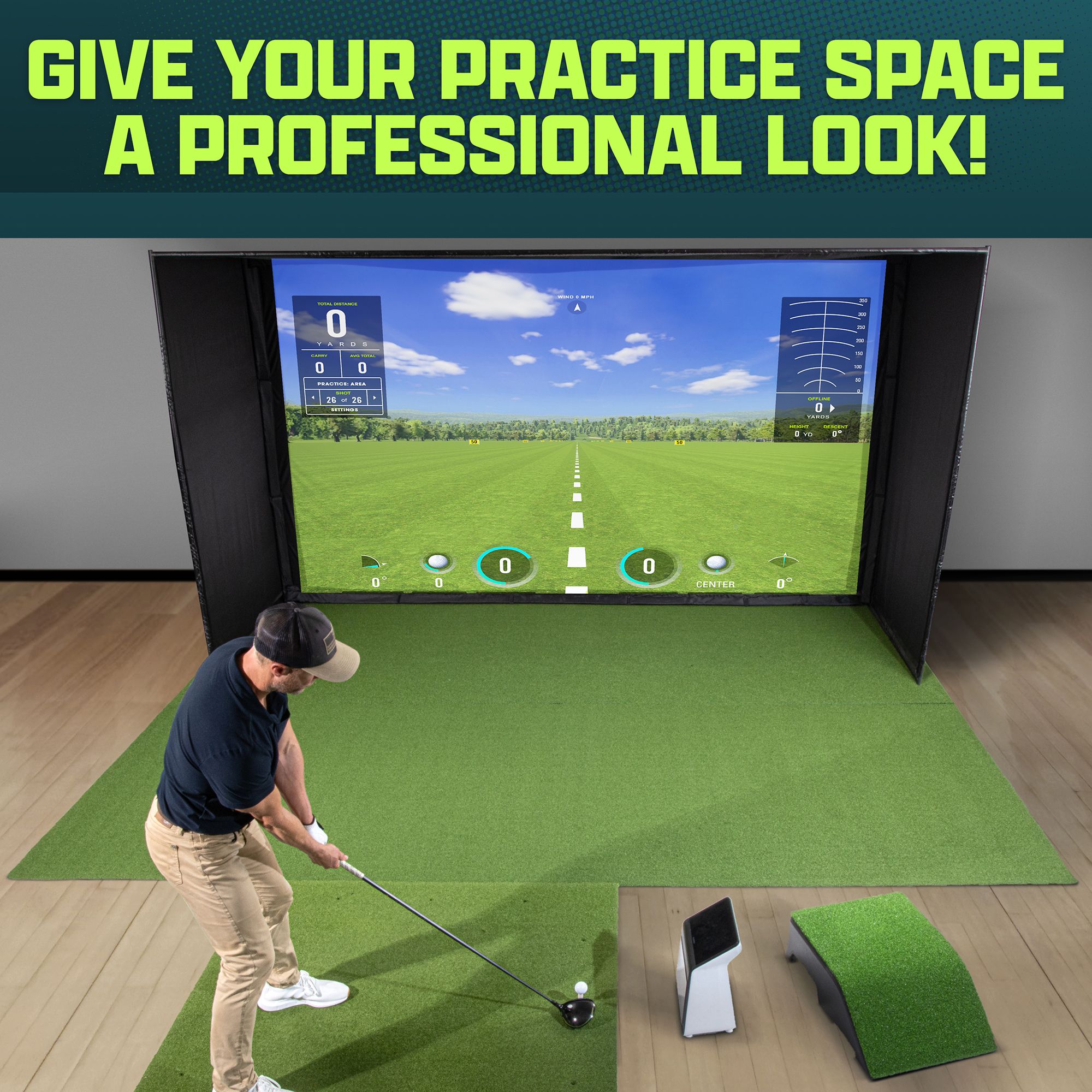 GoSports 10 x 6 Indoor Turf Home Simulator product image