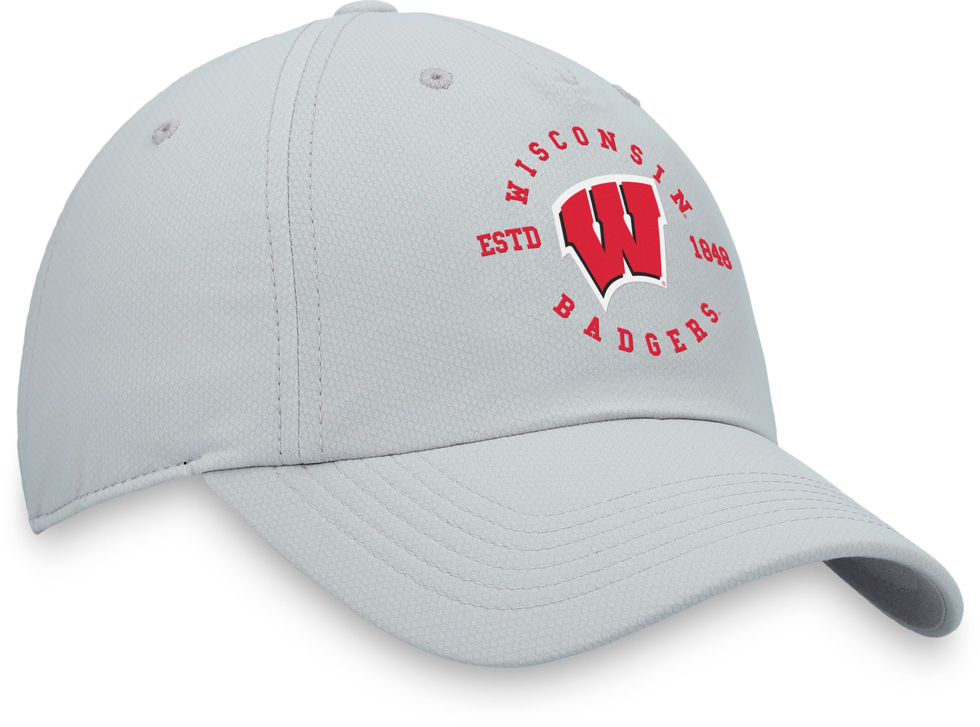Top of the World Men's Wisconsin Badgers Grey Goals Adjustable Hat product image