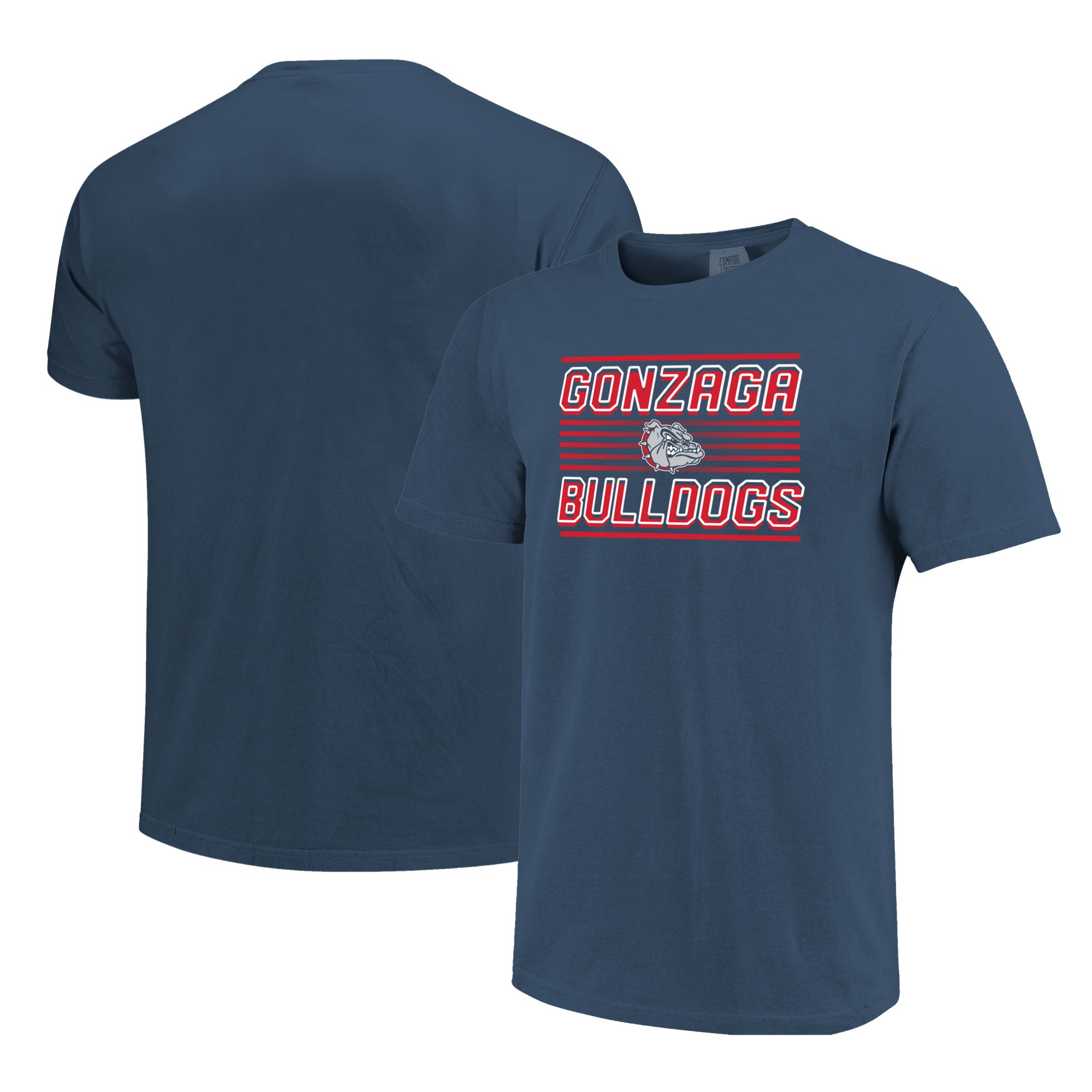 Image One Men's Gonzaga Bulldogs Blue Shadow Slant T-Shirt product image