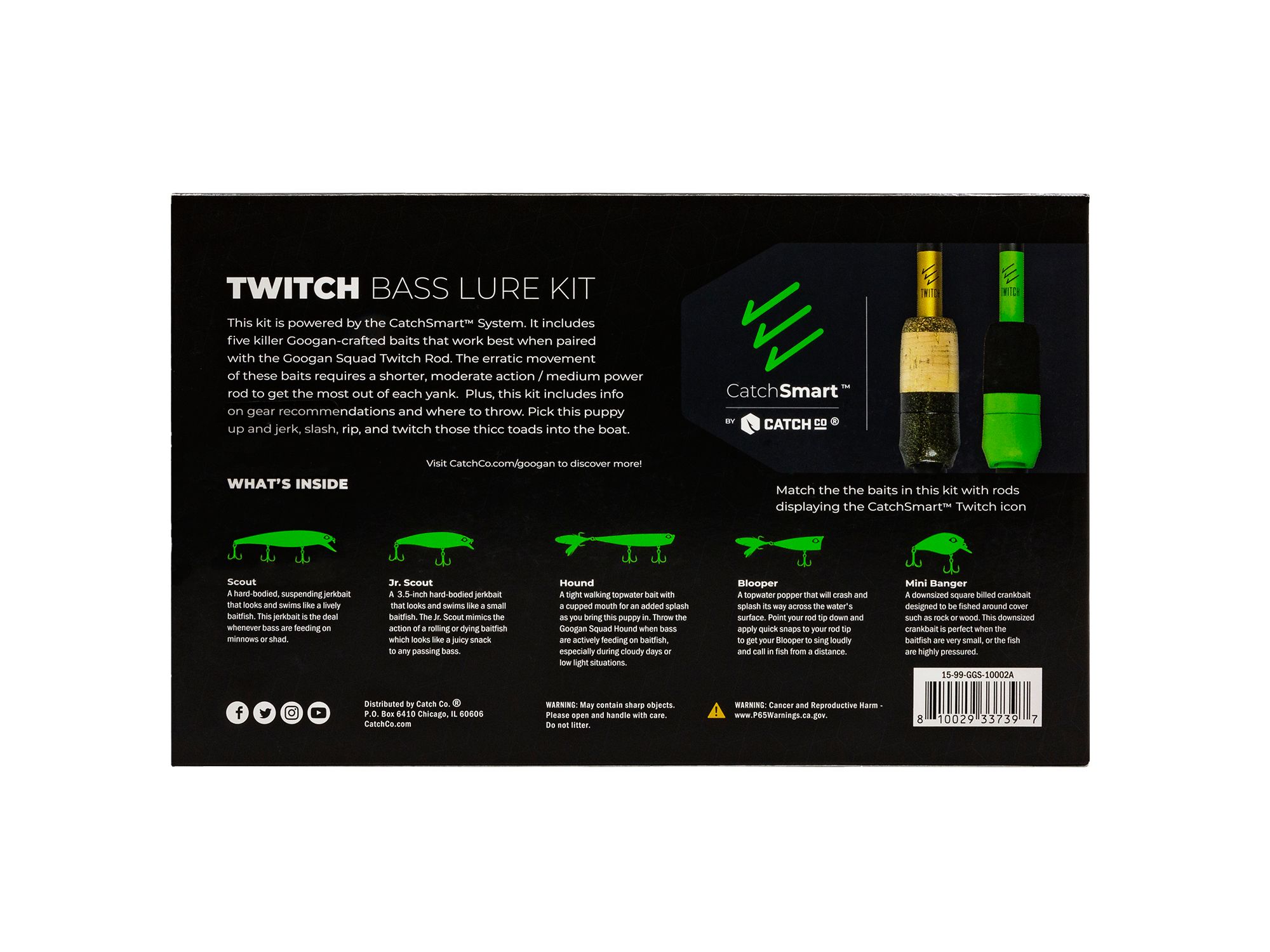 Googan Twitch CatchSmart Bass Fishing Kit Bundle product image