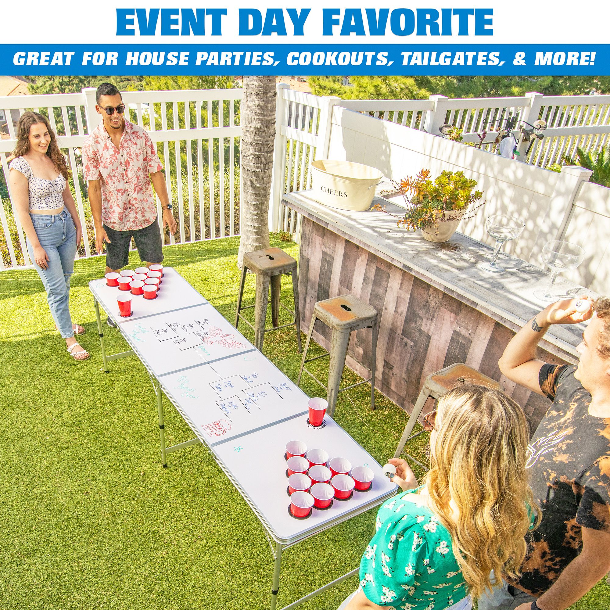 GoSports GoPong 8' Portable Dry Erase Tailgate Table product image