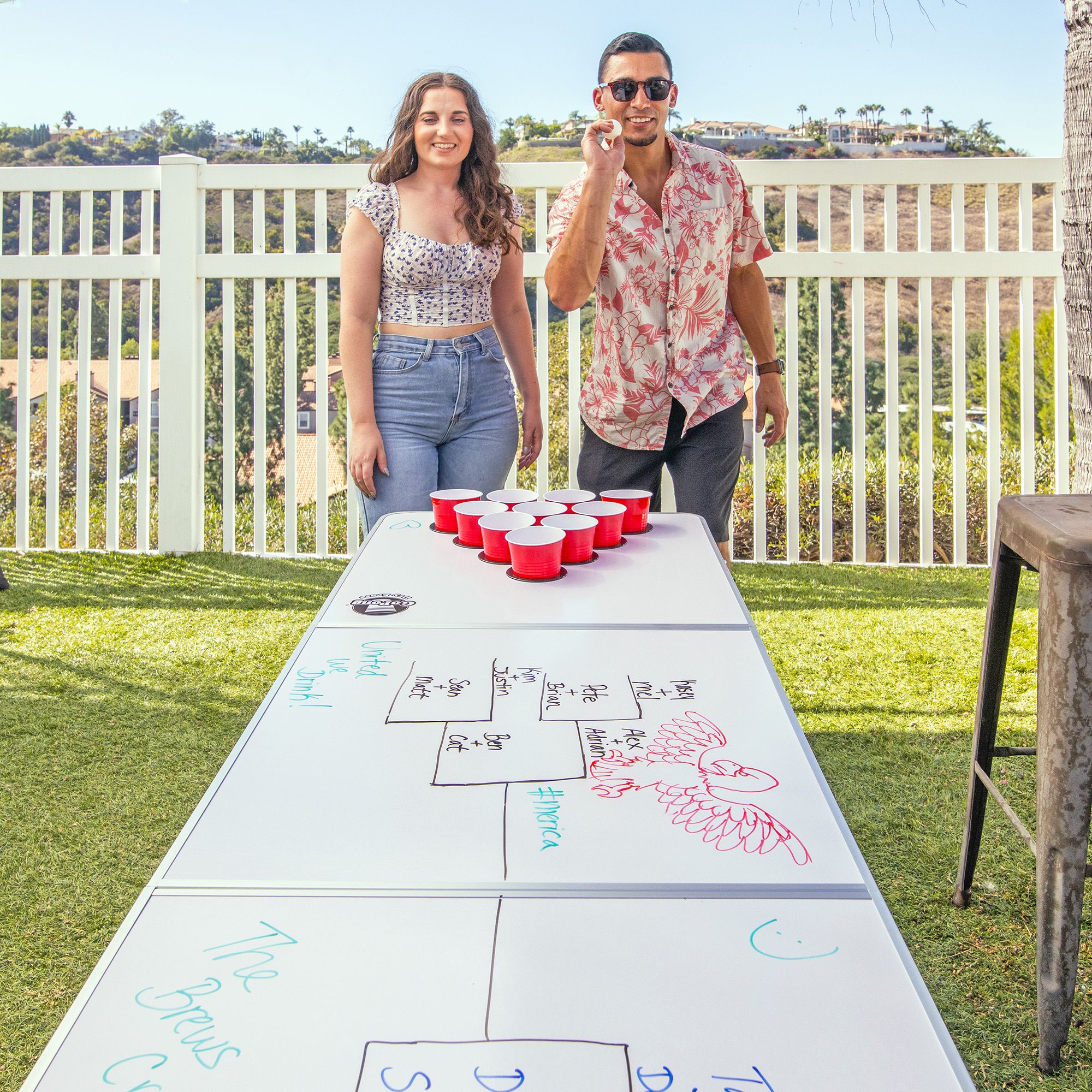 GoSports GoPong 8' Portable Dry Erase Tailgate Table product image