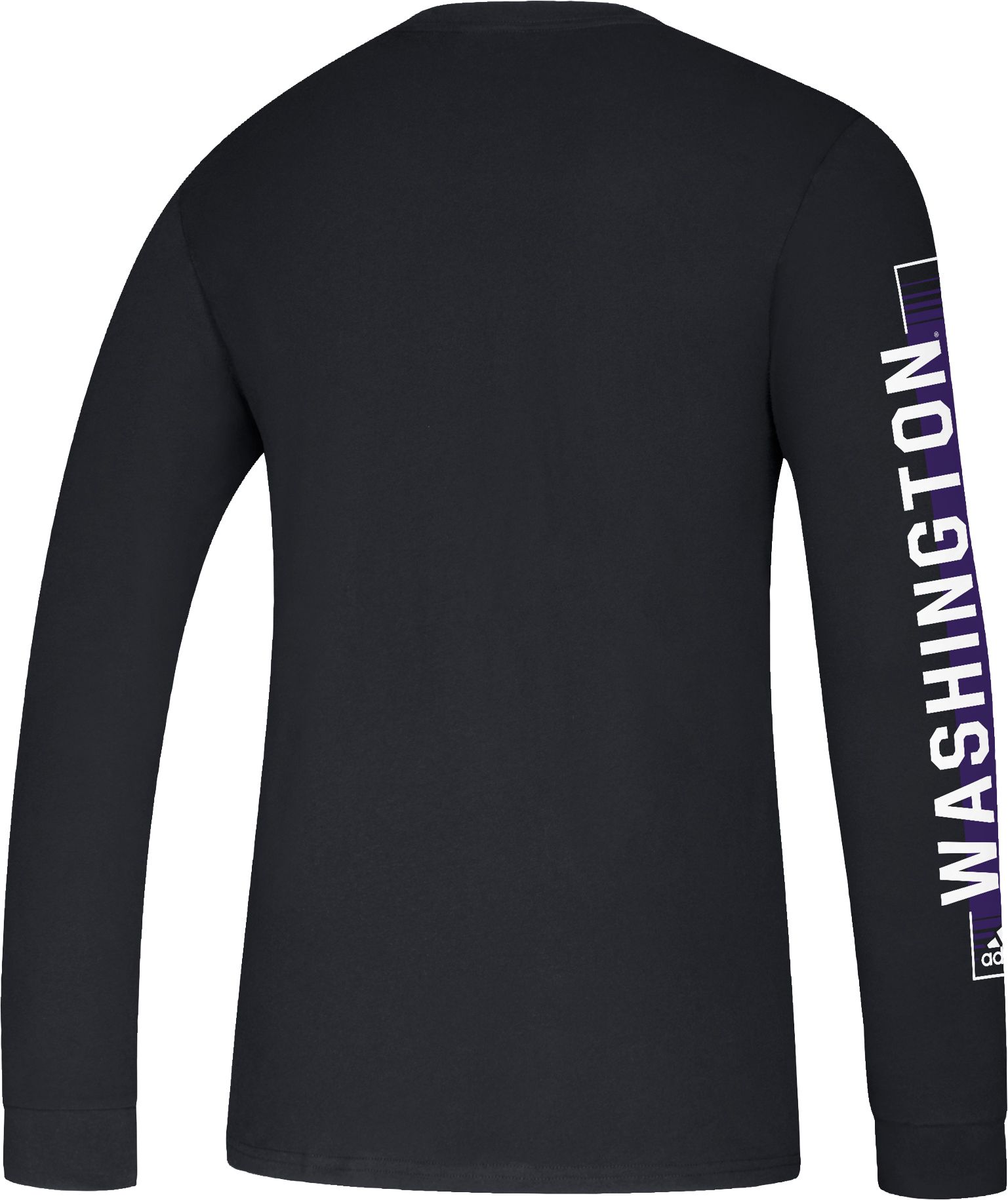 adidas Men's Washington Huskies Diamond Days Long Sleeve Black T-Shirt product image
