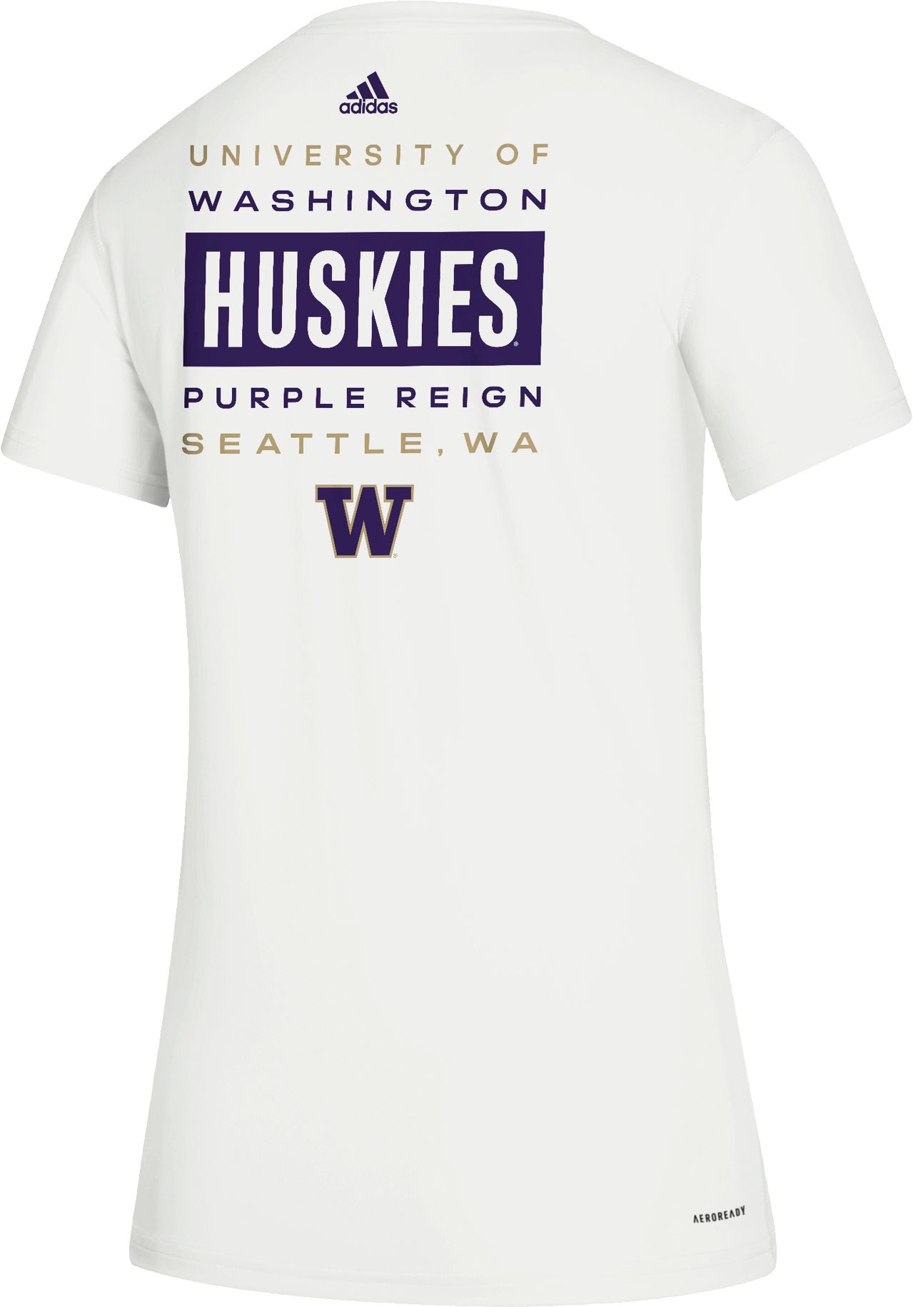 adidas Women's Washington Huskies Creator Crew Neck White T-Shirt product image