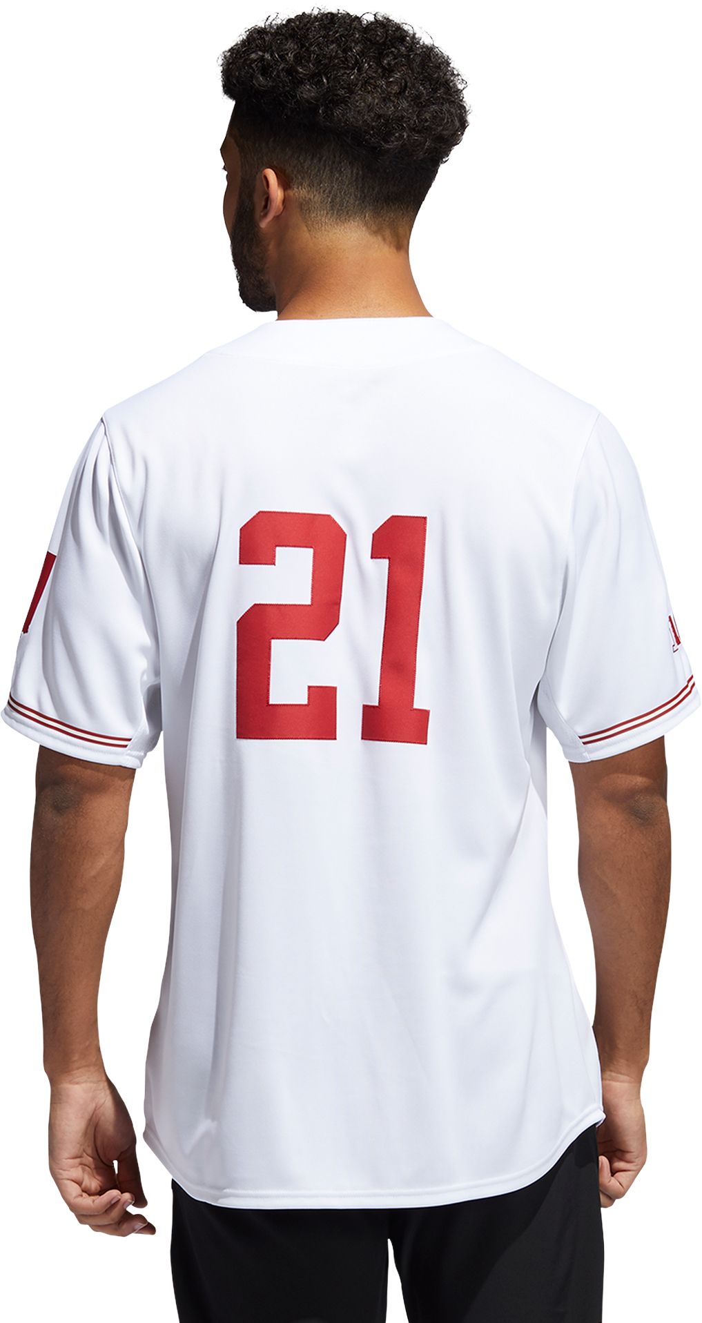 adidas Men's Indiana Hoosiers White #21 Replica Baseball Jersey product image