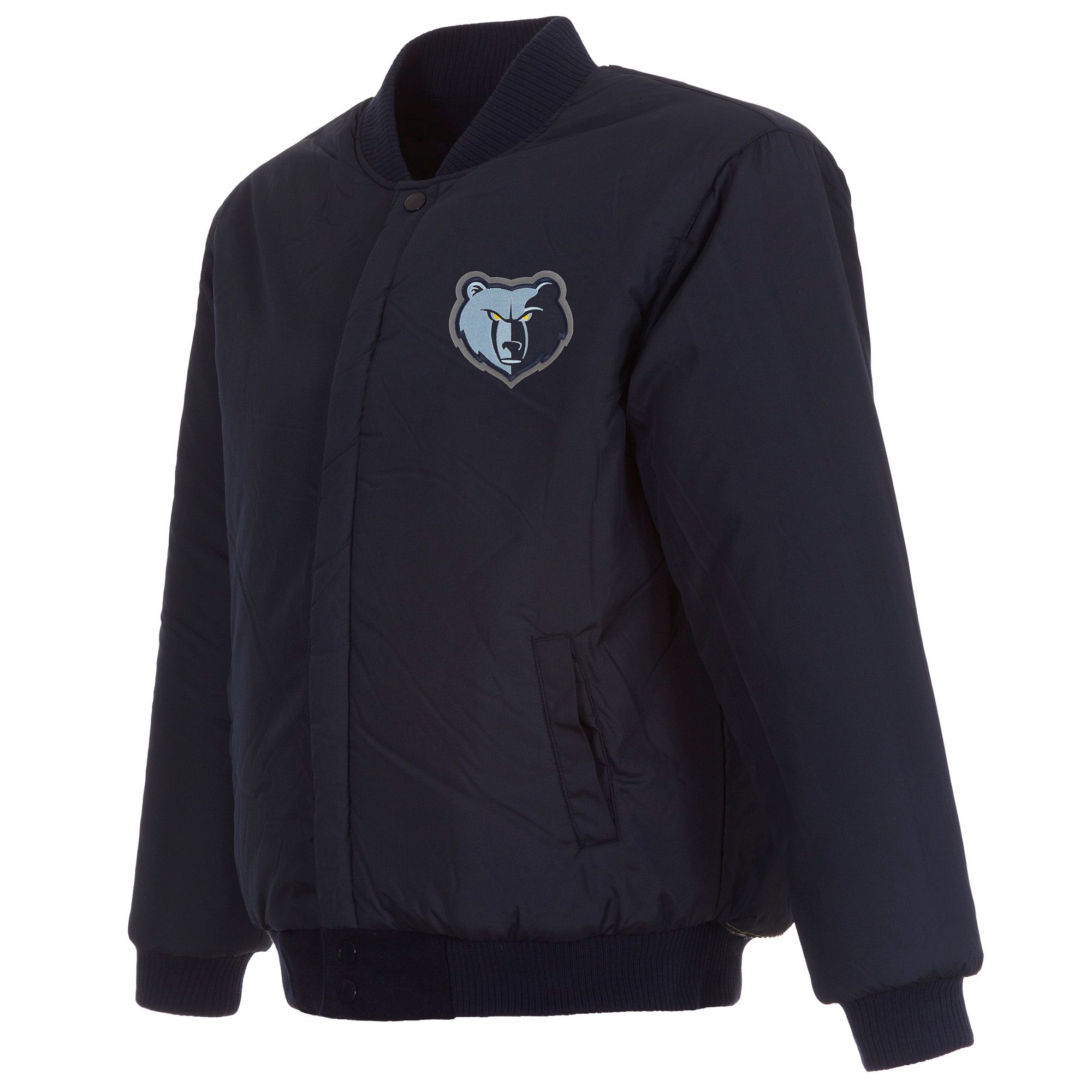 JH Design Men's Memphis Grizzlies Navy Reversible Wool Jacket product image