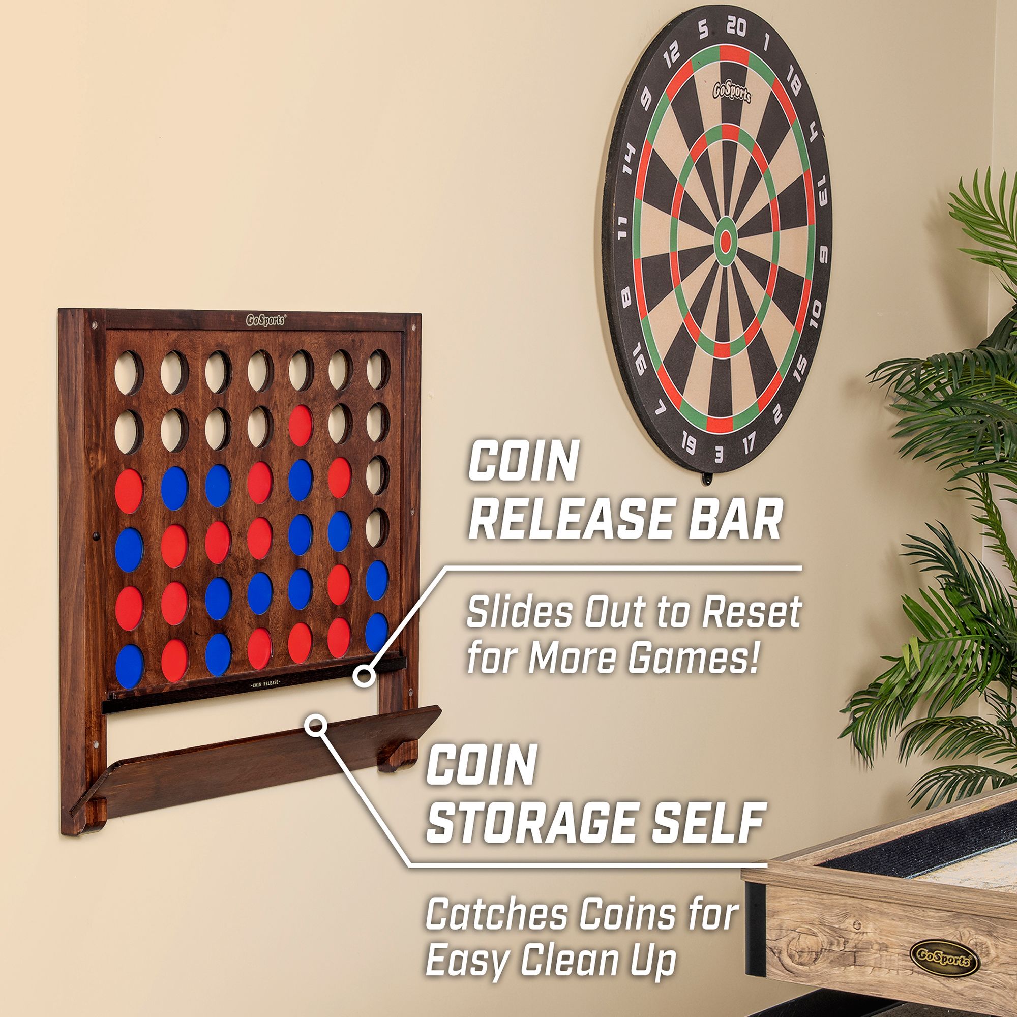 GoSports Wall Mounted 4-In-A-Row Game product image
