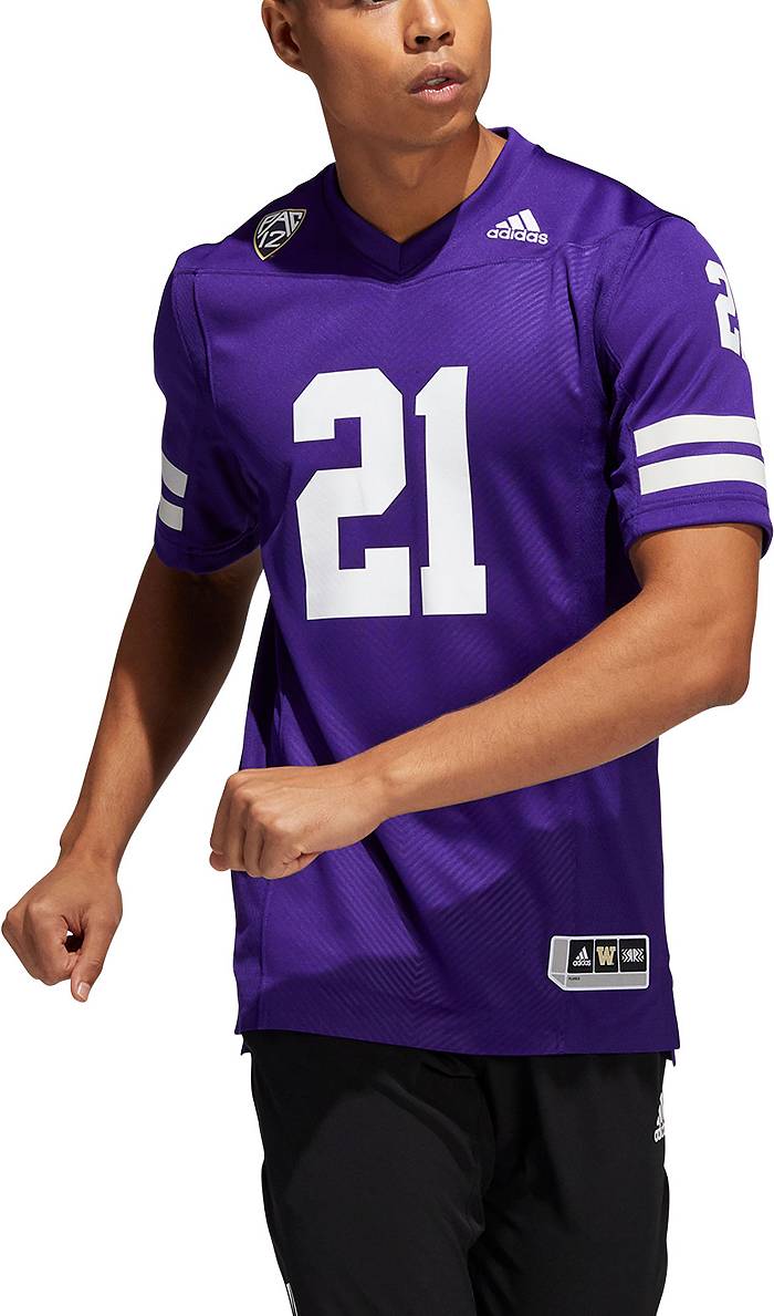 Men's adidas #21 Purple Washington Huskies Premier Strategy Jersey